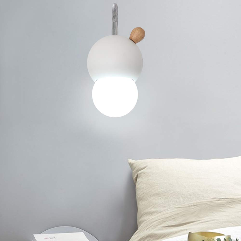 Modern Rotatable E27 Wall Mounted Light - Adjustable Metal Iron Wall Sconce for Bedroom, Dressing Table & Reading | European Style Indoor Lighting Fixture | Decorative Wall Lamp for Hallway & Mirror Lighting
