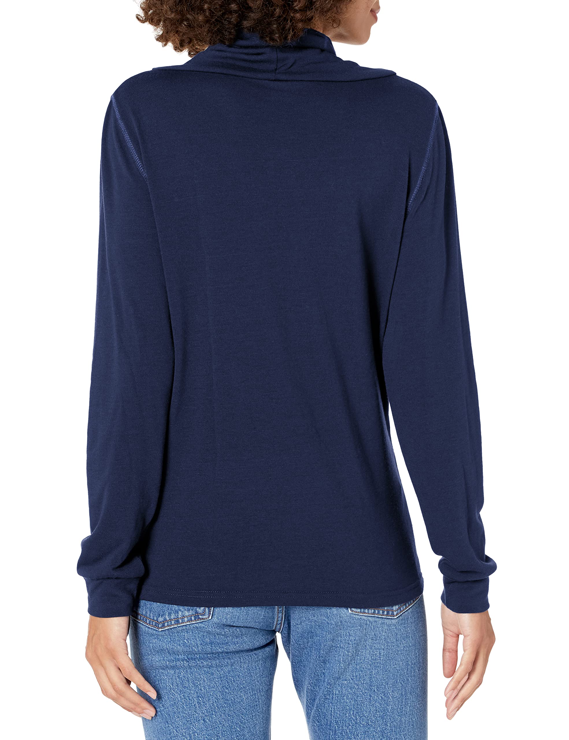 Rebel Rose Women's Long Sleeve Cowl Neck Top - Soft Stretchy Casual Shirt for Fall & Winter | Perfect for Layering, Workwear & Everyday Outfits