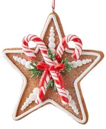 5 Pack Holiday Gingerbread Cookie Ornaments - Christmas Tree Decorations for Home, Party & DIY Crafts