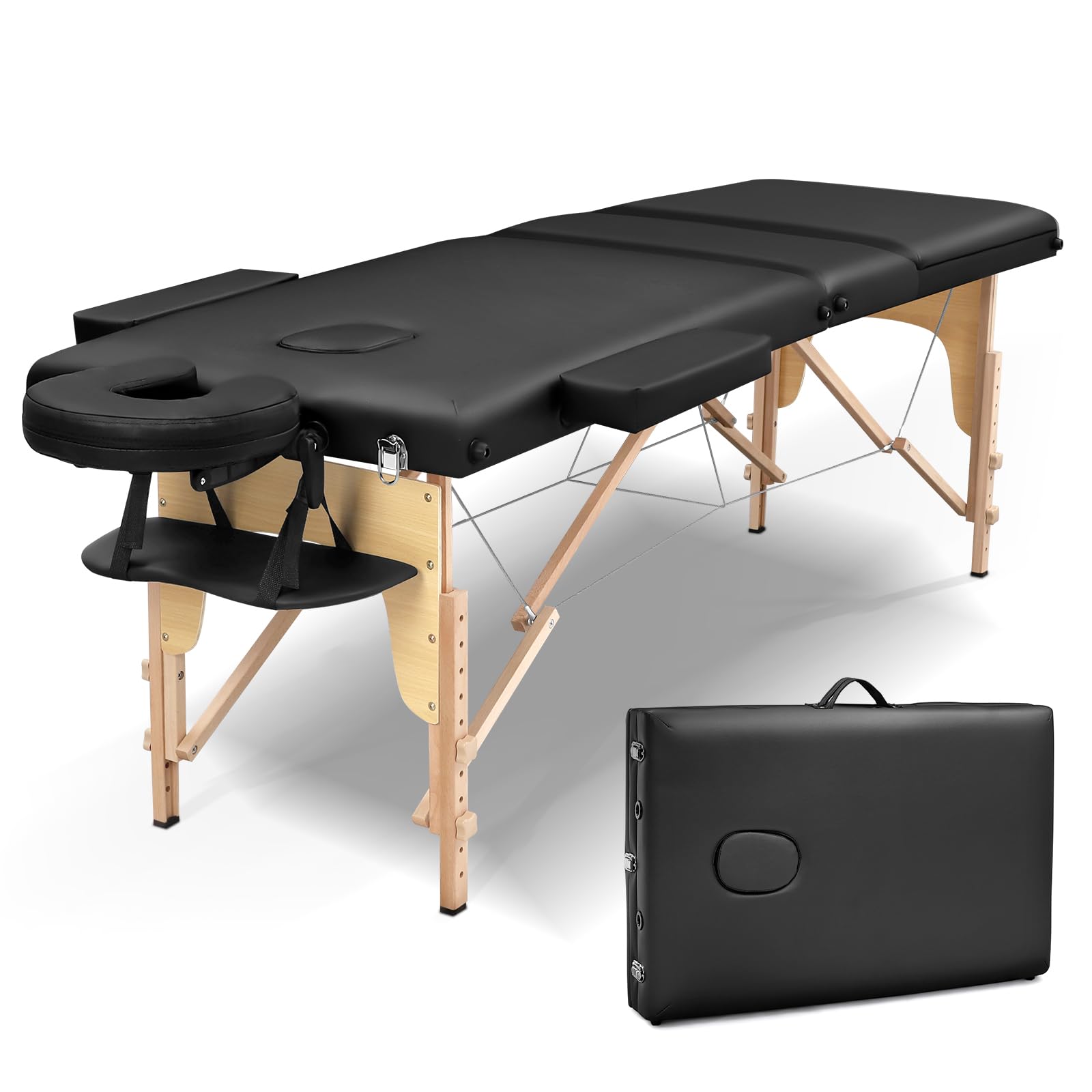 Portable Folding Massage Table - Adjustable Lash Bed for Spa, Physical Therapy, Tattoo & Esthetician Use - Perfect for Home, Salon & Mobile Services