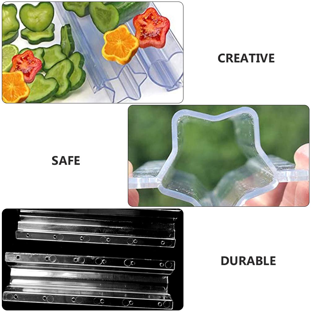 Star-Shaped Cucumber Shaping Tools - Vegetable & Fruit Molds for Creative Food Carving - Perfect for Salads, Garnishes, and Kids' Healthy Snacks