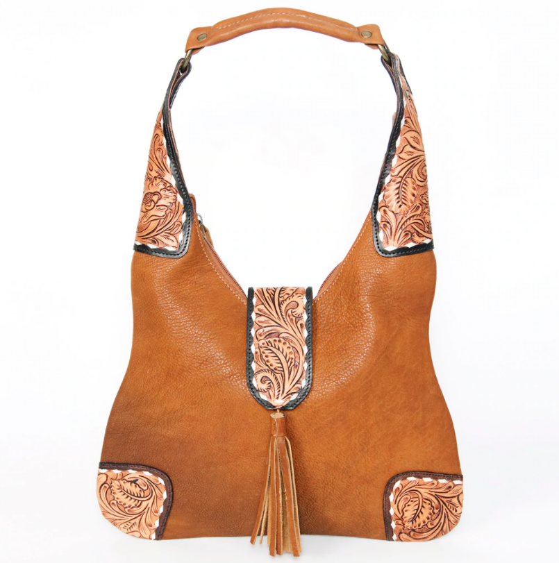 American Darling Conceal Carry Hobo Tooled Marcella Bag - Stylish & Functional Crossbody Purse for Women | Perfect for Travel, Shopping & Everyday Use