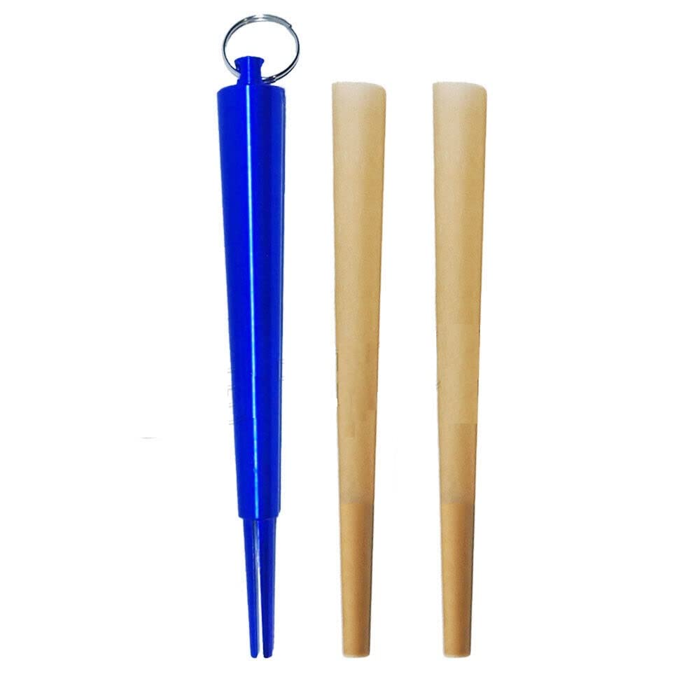 Premium RAW Rolling Papers Metal Cone Maker Roller Machine - Butt Bat for Perfect Cones (Blue) | Ideal for DIY Pre-Rolled Cones at Home or Parties