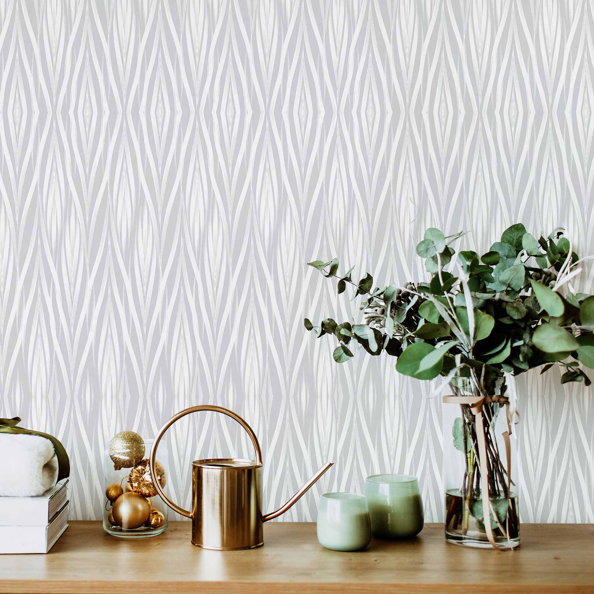 Grey Weave Peel and Stick Removable Wallpaper - Self-Adhesive Vinyl Wall Covering (5300) - Perfect for Bedroom, Living Room, and Home Office Decor