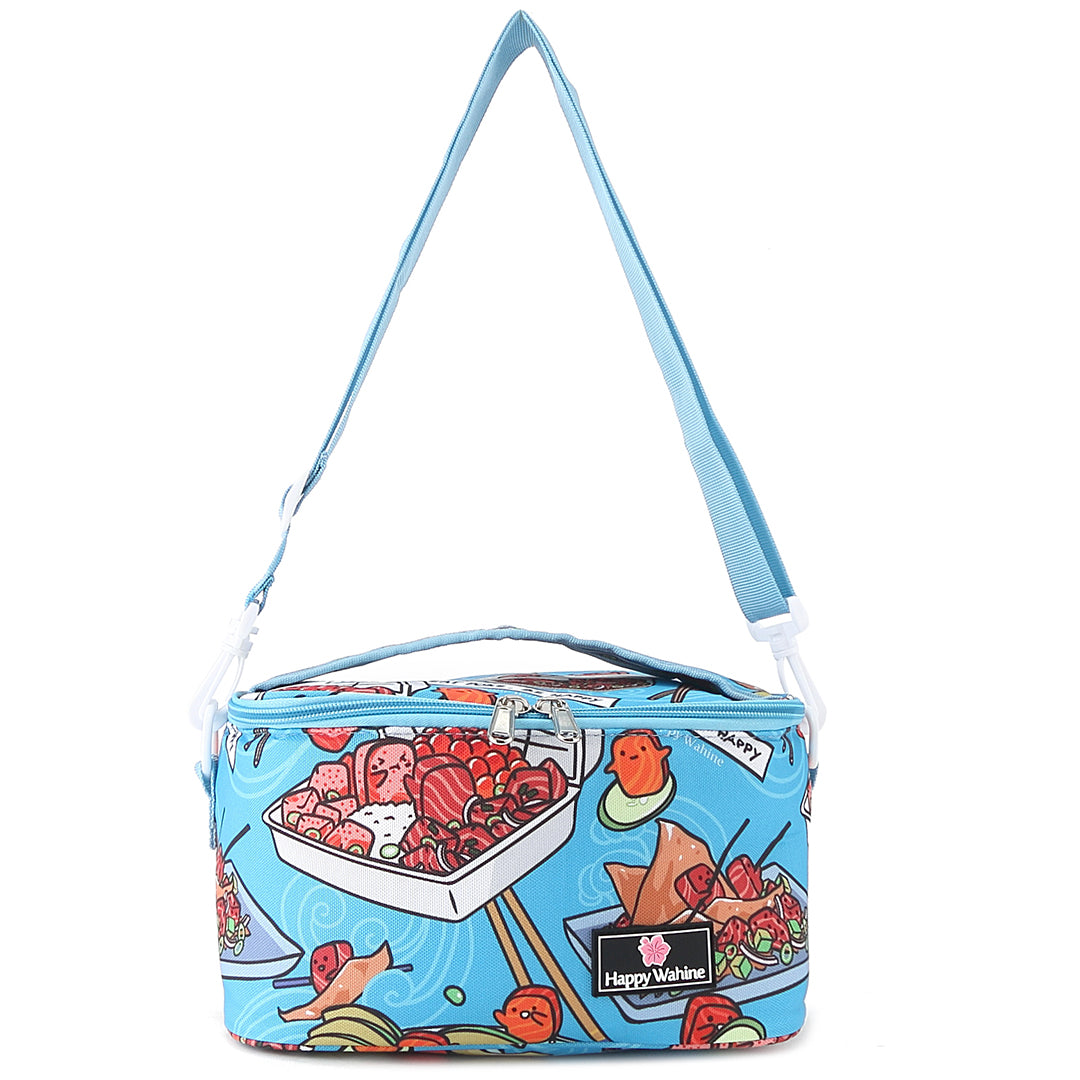 Premium Small Cooler Tote Bag for Picnics & Beach Outings - Competition Blue - Insulated Lunch Box for Work, Camping & Outdoor Activities