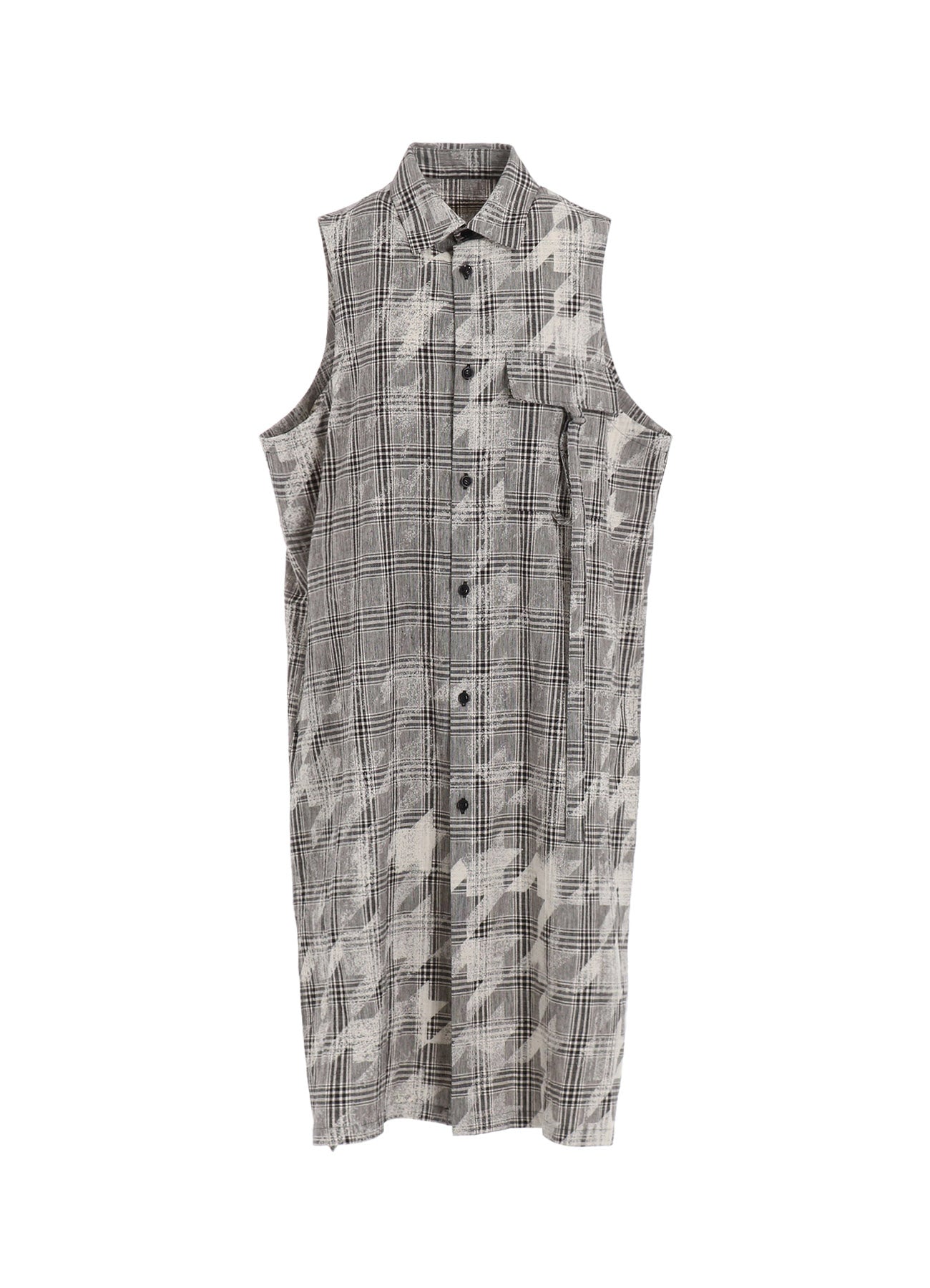 Stylish Cotton Linen Plaid Houndstooth Sleeveless Shirt Dress for Women | Casual Summer Dress for Outings, Beach, and Office Wear