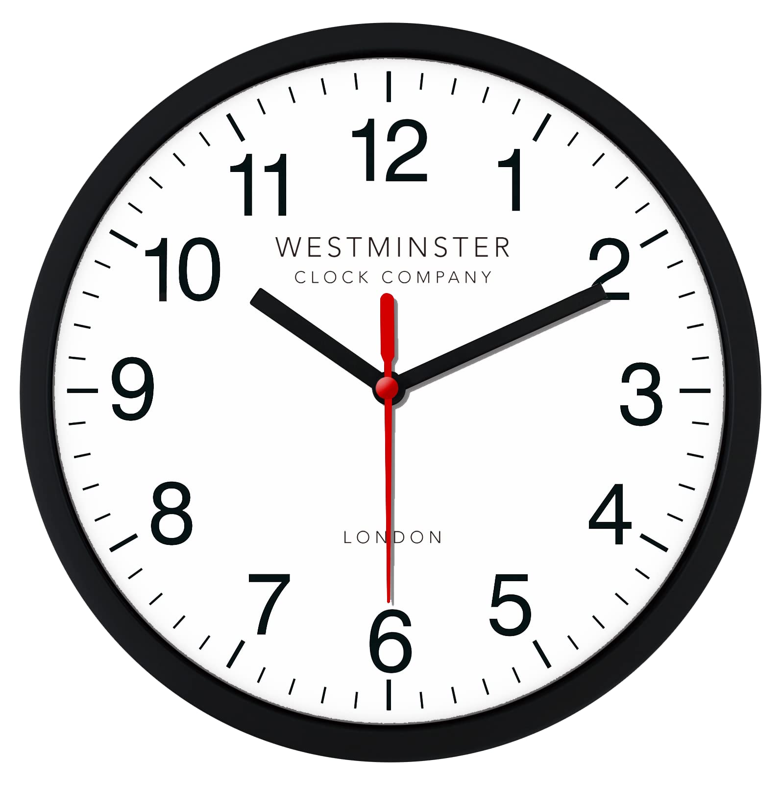 8 Inch Silent Quartz Wall Clock - Battery Operated Westminster Chime Clock for Home, Office, School & Classroom Decor | Non-Ticking, Easy to Read