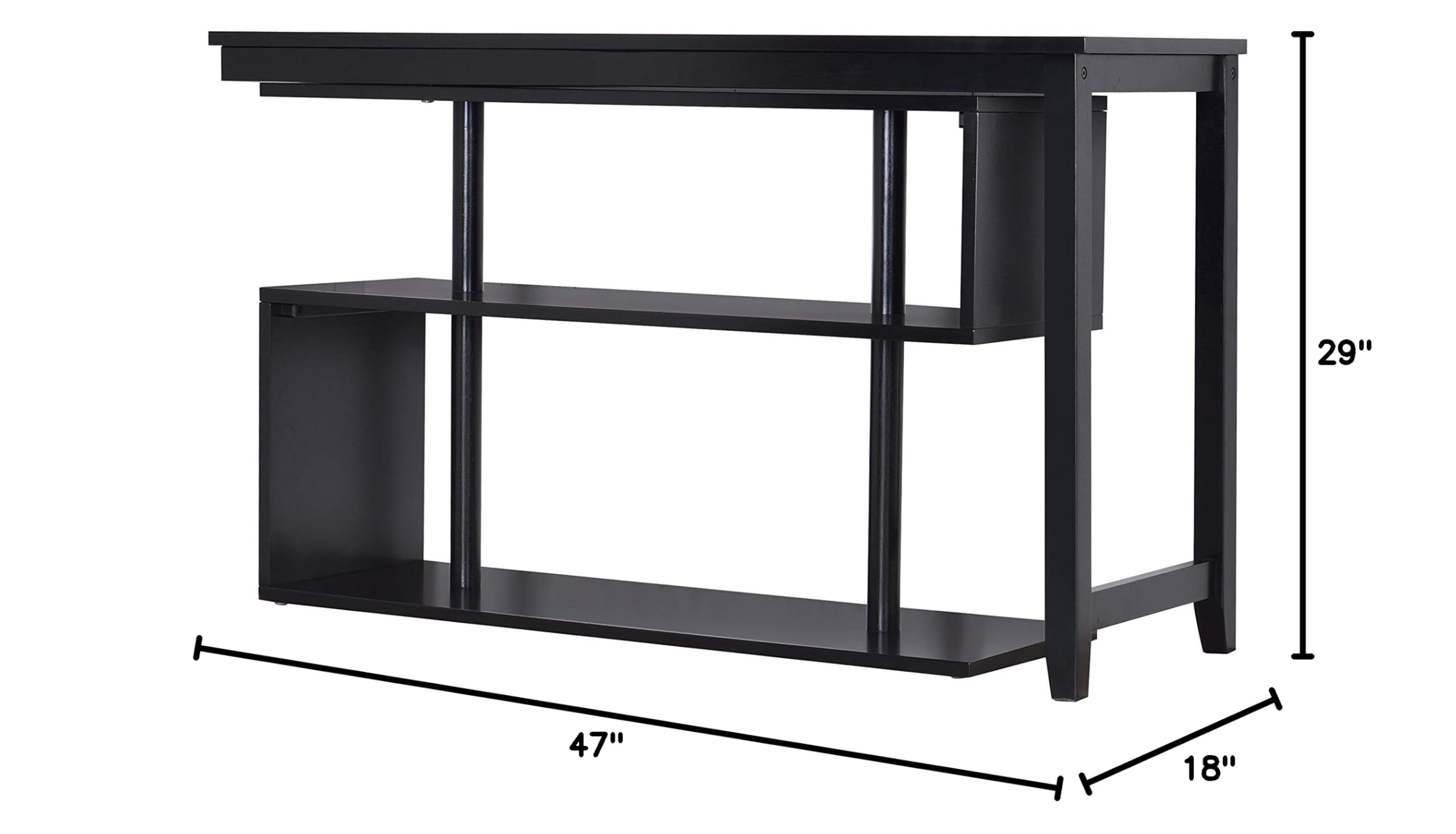 Virginia II Swing Out Desk - Space-Saving Wall Mounted Writing Desk with Drop Leaf Design for Home Office, Dorm Room & Small Spaces | International Caravan Furniture
