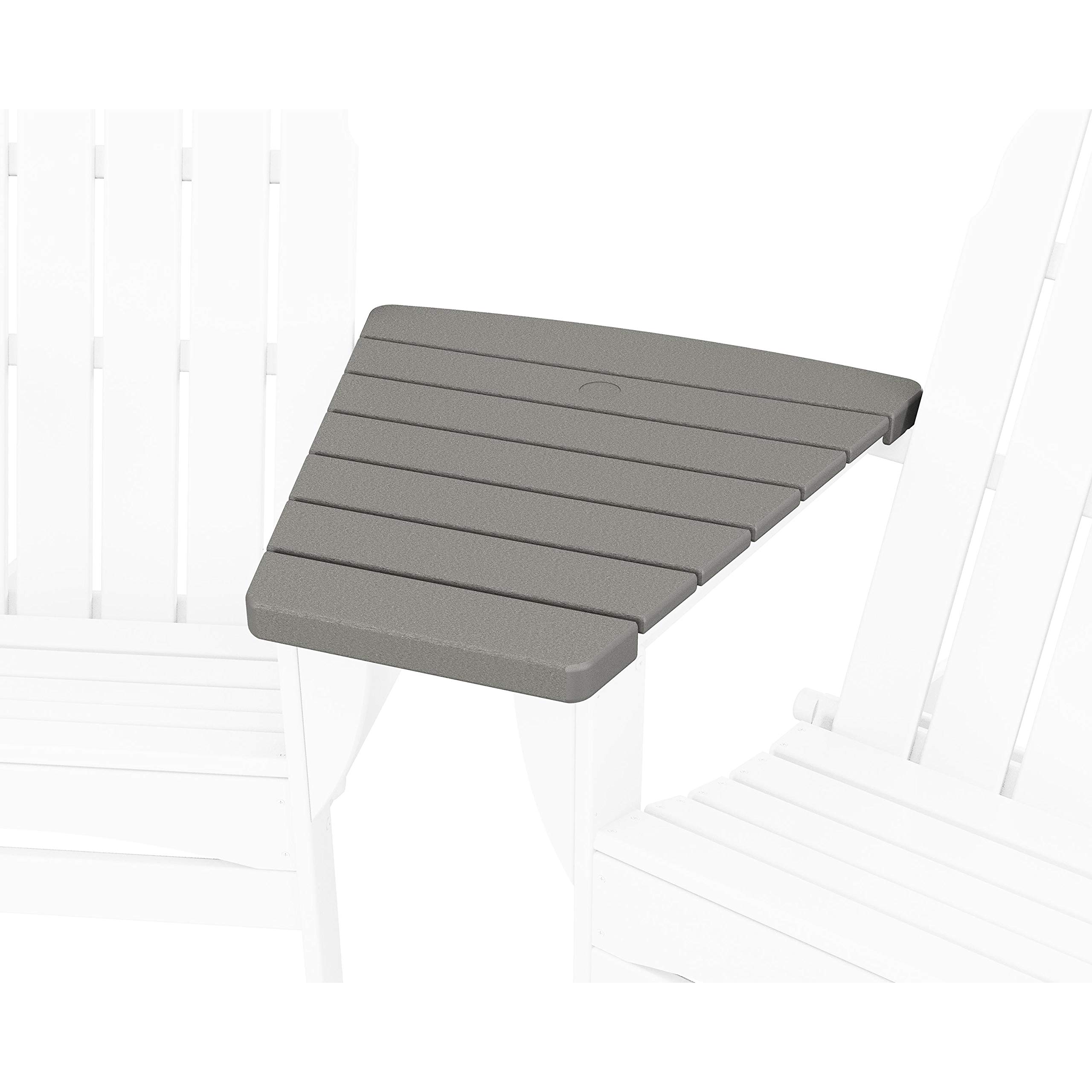 POLYWOOD® Outdoor Dining Connecting Table - Slate Grey Weather-Resistant Patio Furniture for Backyard, Deck, and Poolside Gatherings
