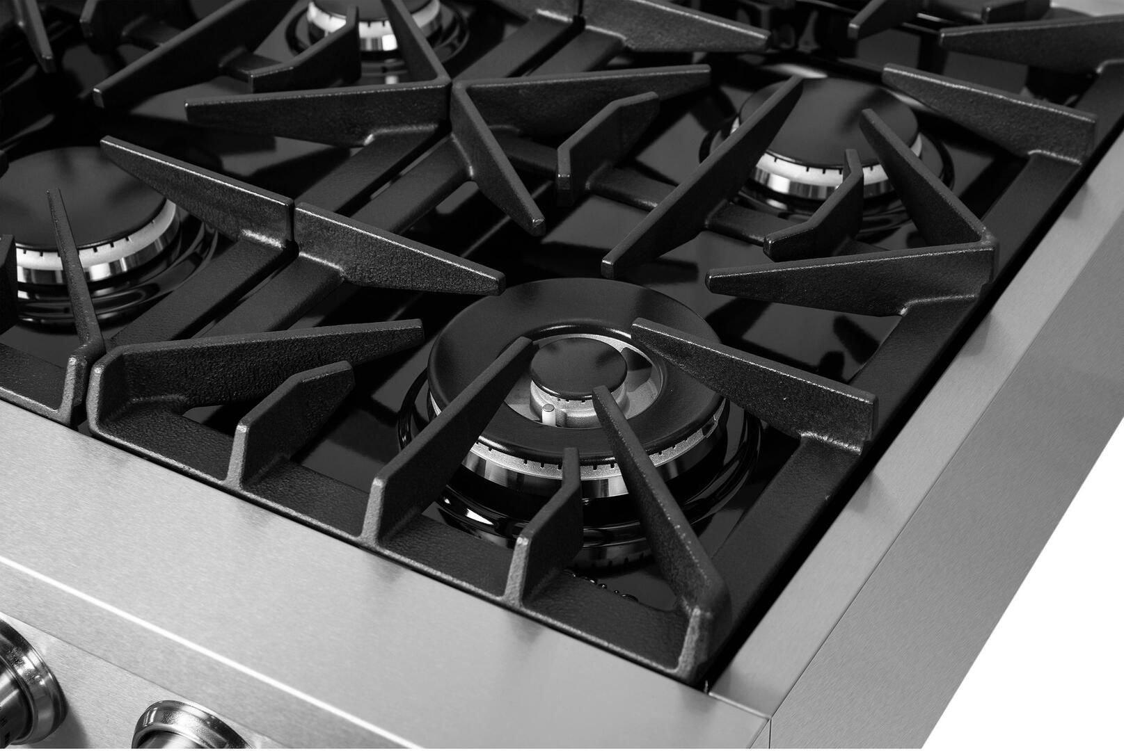 Forno Lseo 36 Inch 6 Burner Gas Range Top with Griddle - Stainless Steel Professional Gas Stove FCTGS5737 36 for Home Kitchen & Restaurant Cooking