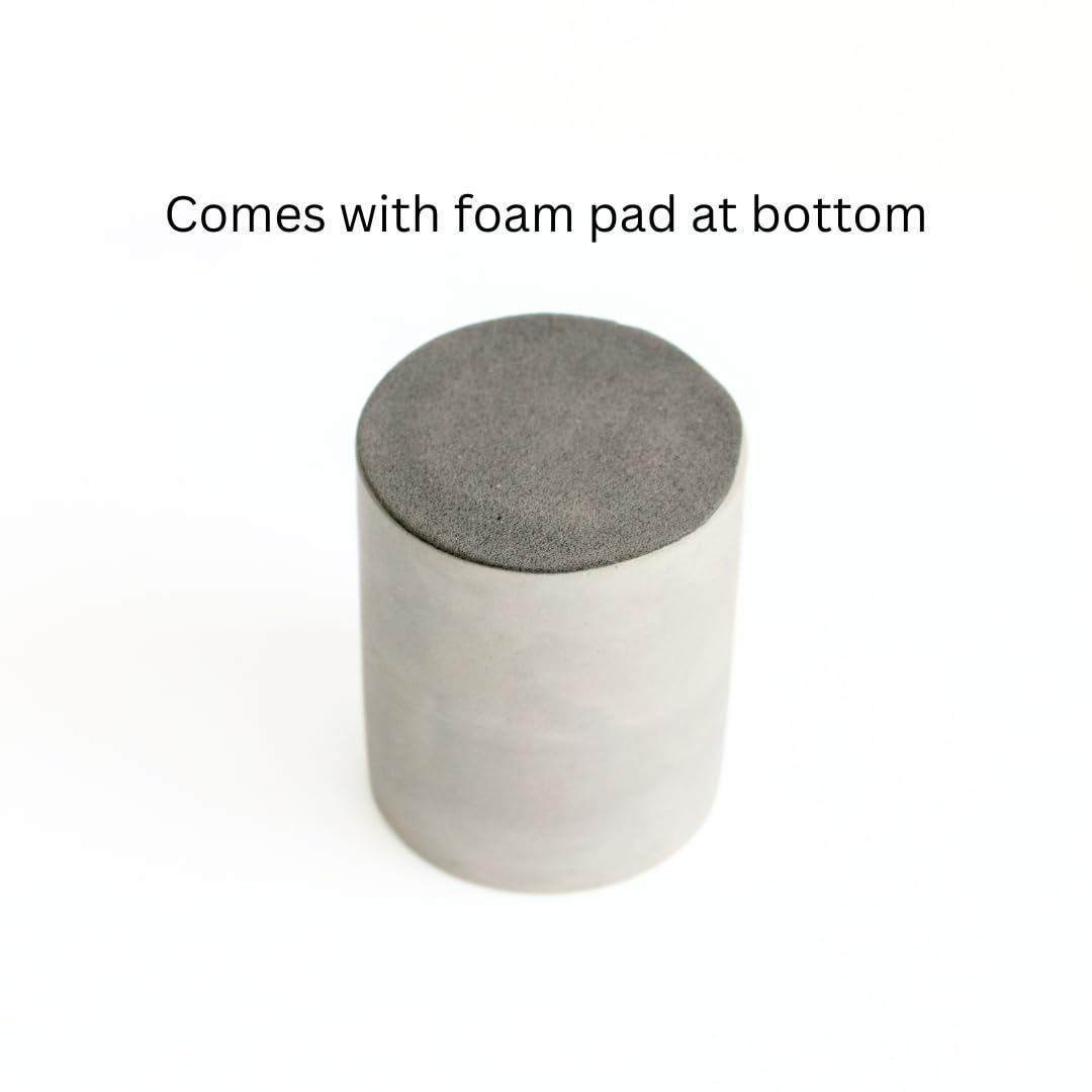 Dwell Dapper Ceramic Concrete Toothbrush Holder - Handcrafted Multi-Purpose Organizer for Bathroom & Office - Pen Holder, Remote Control Stand - Modern Grey Home Decor for Countertop & Desk Organization