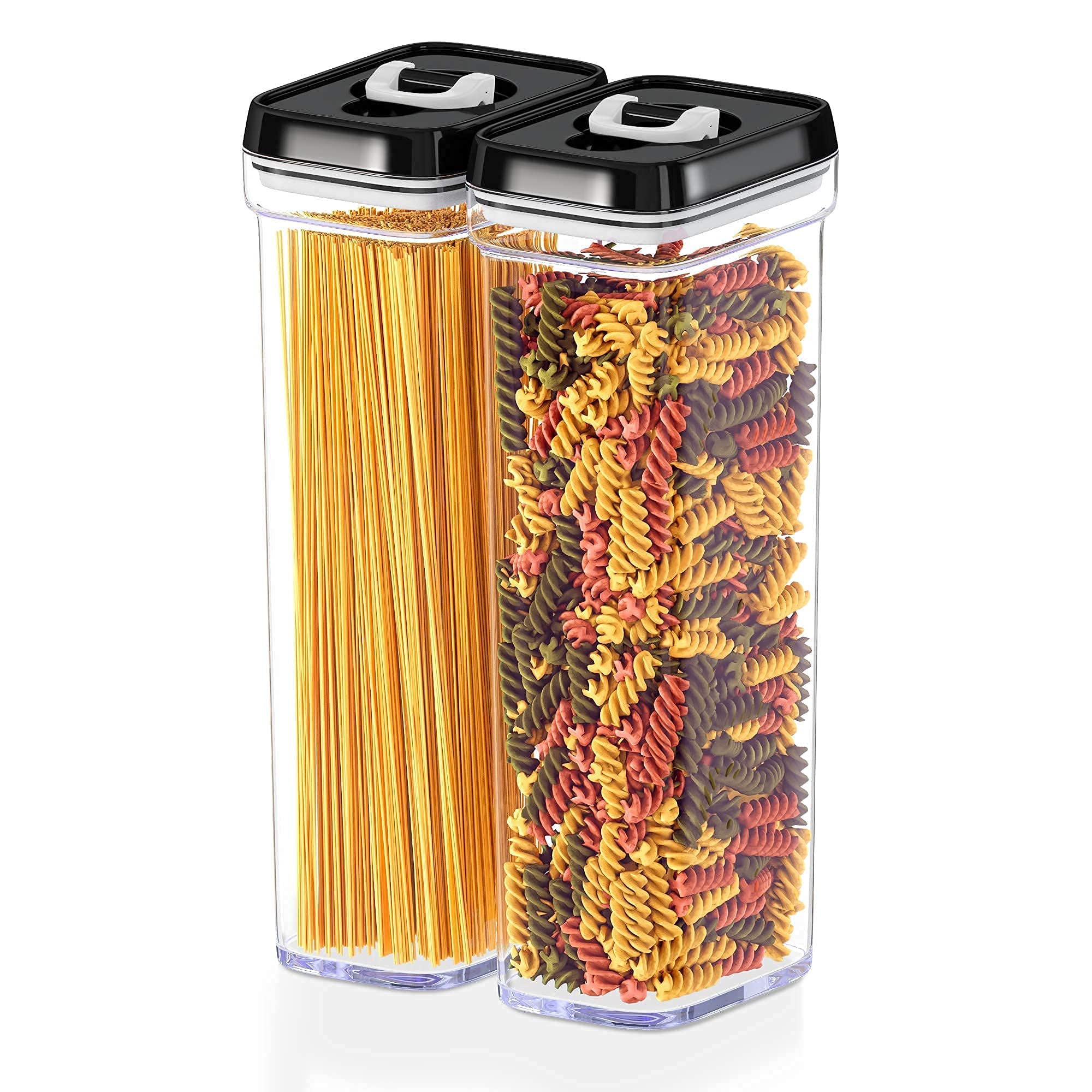 DWËLLZA 7-Piece Airtight Food Storage Containers - BPA-Free for Pasta, Snacks & More - Kitchen Pantry Organization