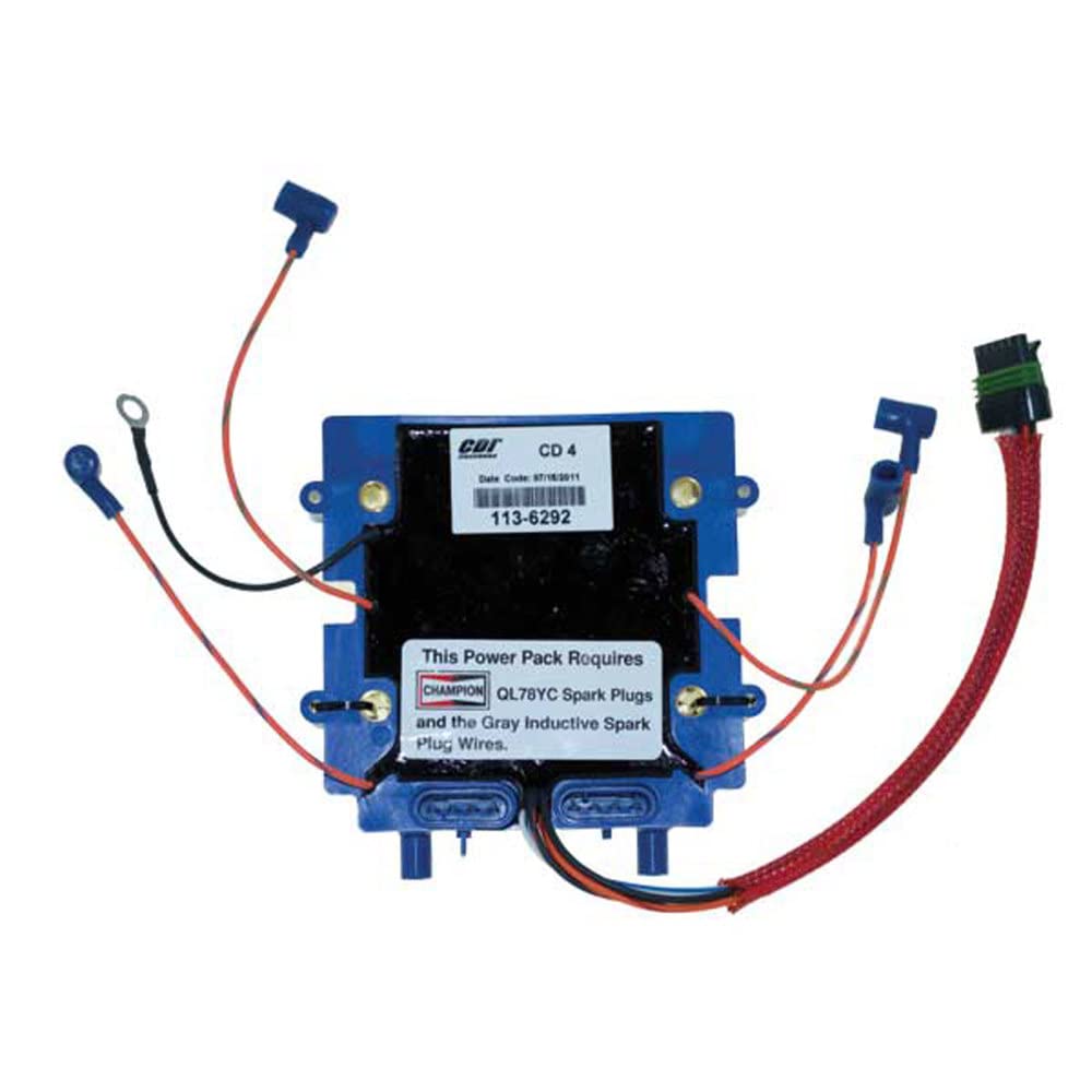 Johnson/Evinrude Power Pack 113-6292 - Compatible with 4 Cylinder Outboard Motors (1995-2006) | CDI Electronics | Replacement Ignition Module | Perfect for Marine Engine Repair & Boat Maintenance
