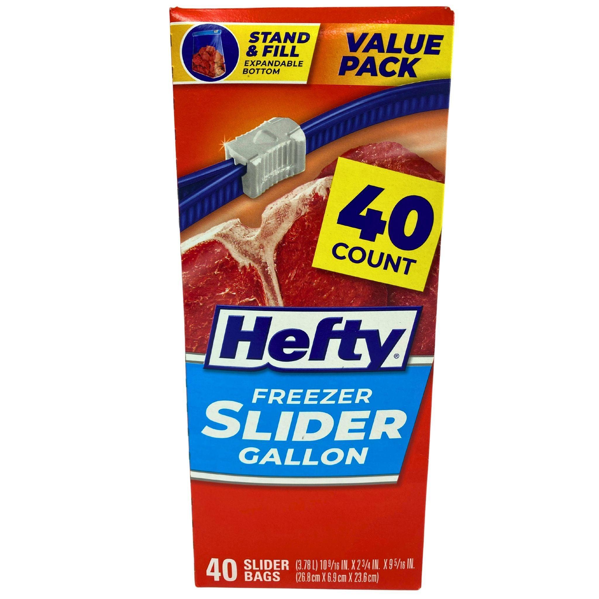 Heavy Duty Freezer Slider Bags - 40 Count Gallon Size with Expandable Bottom, Stand & Fill Design - Value Pack of 27 Pieces for Food Storage, Meal Prep & Freezer Organization