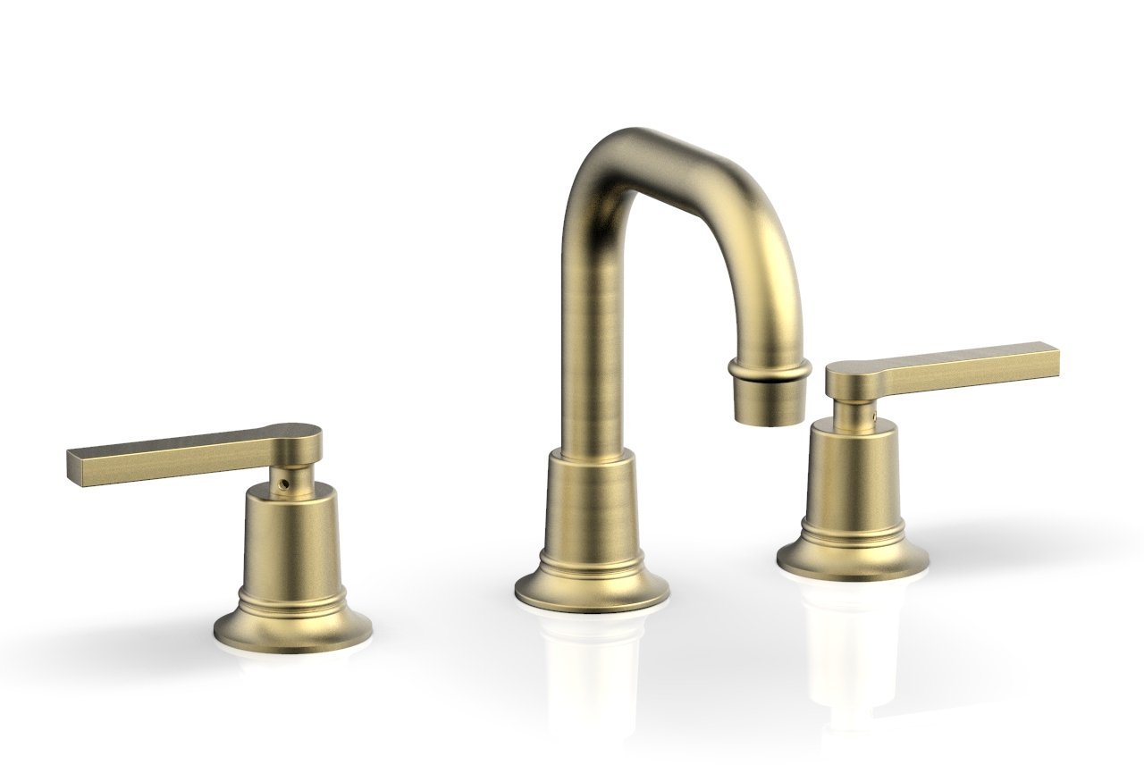 HEX MODERN 8 Inch Widespread Bathroom Faucet with Lever Handles - Brushed Nickel Finish - Water Efficient Design for Vanity Sinks (Model 501-06) - Perfect for Modern Home & Hotel Bathroom Renovations