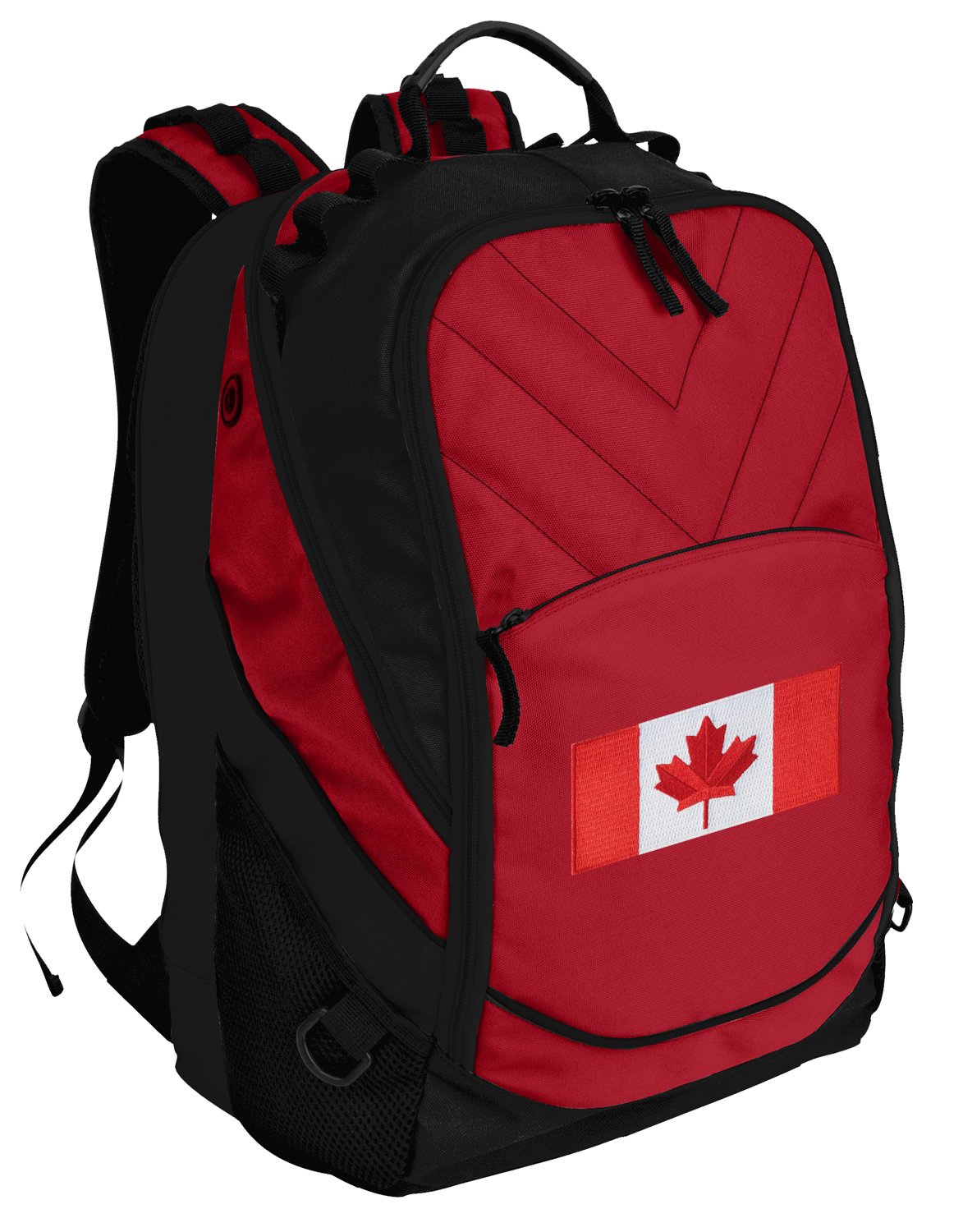 Canada Backpack with Red Flag - Stylish Laptop Computer Bag for Travel, School & Work