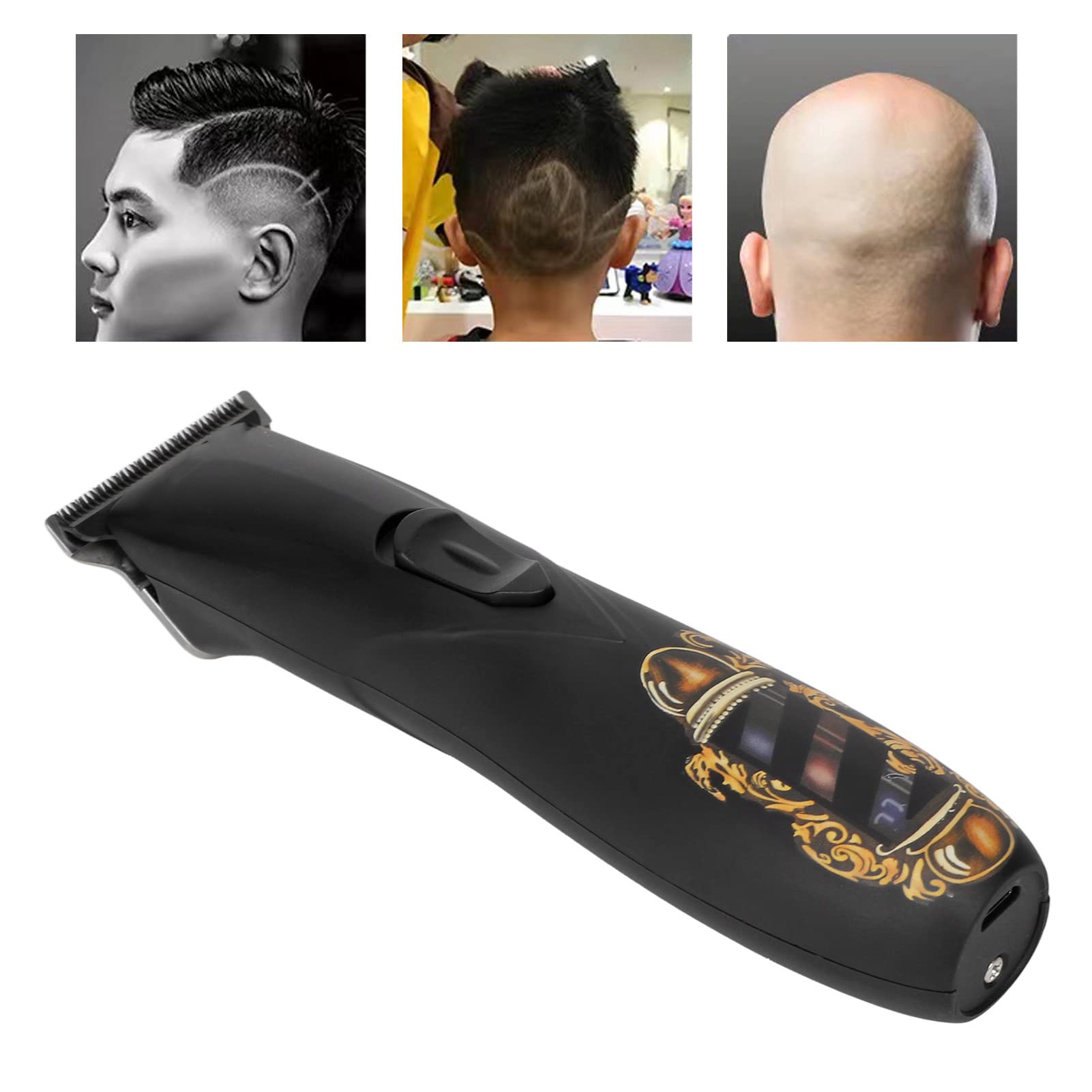 Professional Electric Hair Clipper - Ultra Sharp Stainless Steel Blades, Low Noise Hair Trimmer with 3 Guide Combs for Men & Women | Perfect for Home Haircuts, Beard Trimming, and Pet Grooming