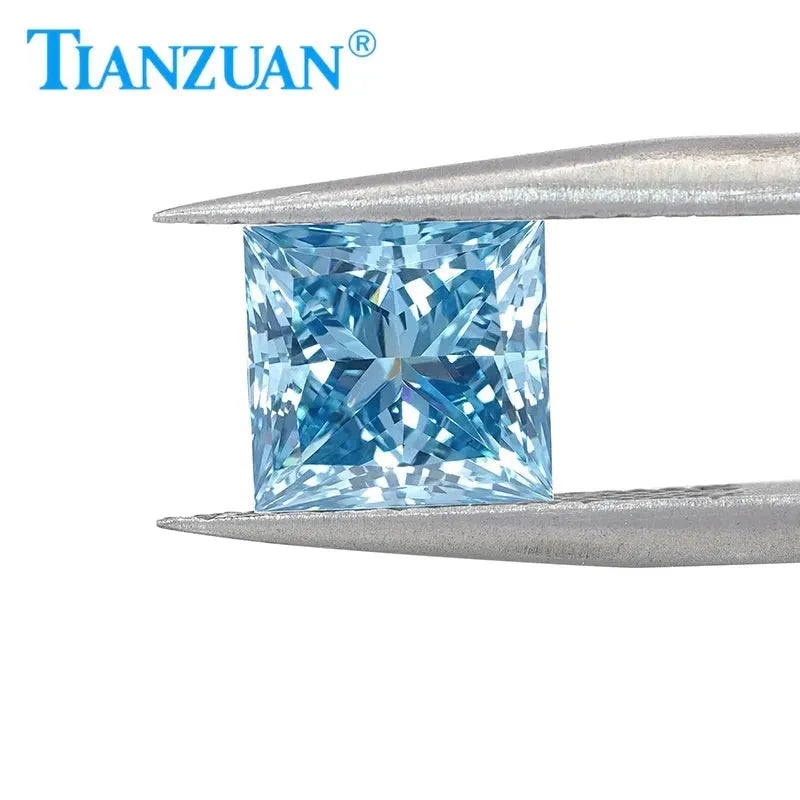 1.536ct Lab Grown CVD Diamond - Fancy Intense Blue Square Shape VS1 Clarity 3EX Cut Loose Gemstone with GEMID Certification | Perfect for Engagement Rings, Custom Jewelry & Collector's Pieces