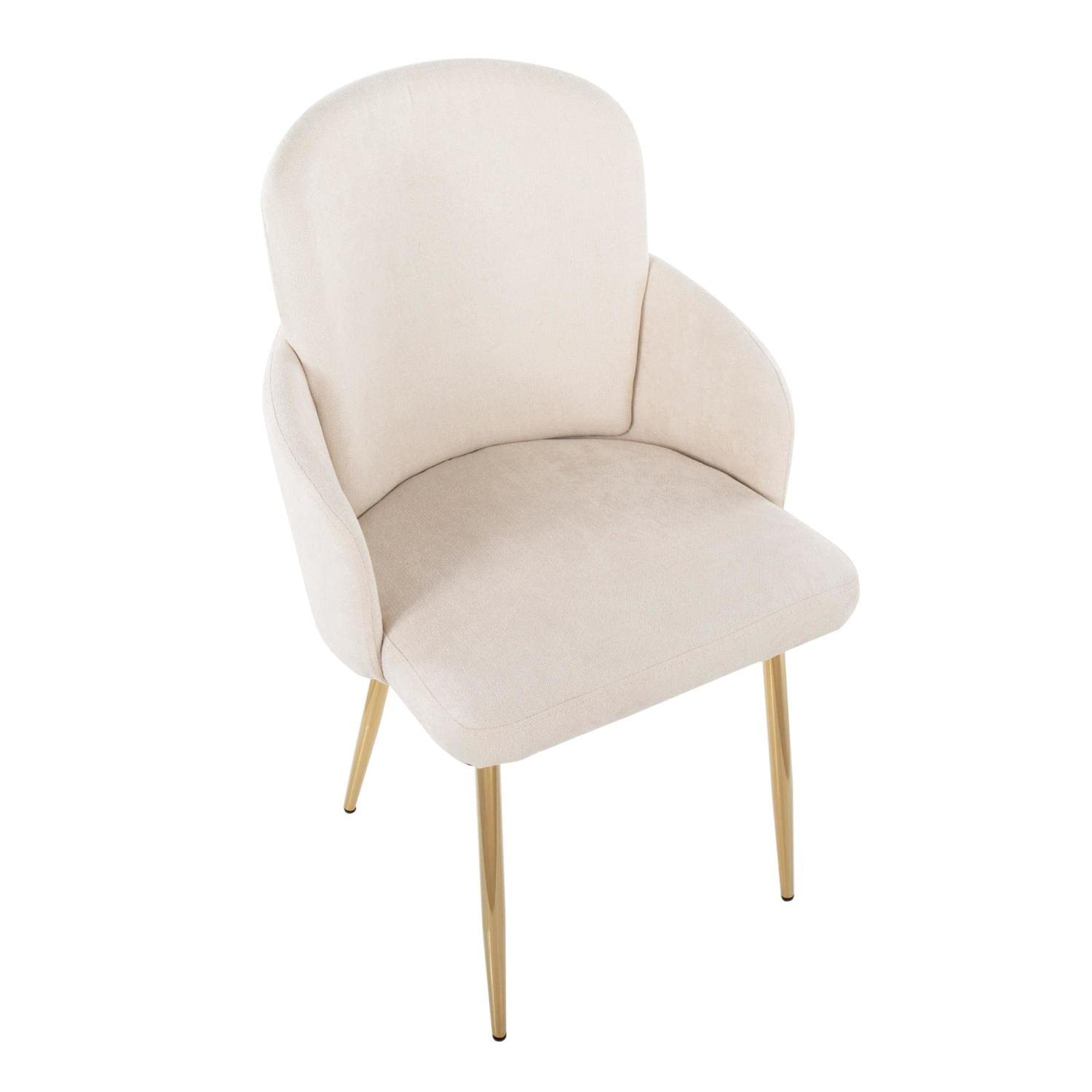 LumiSource Dahlia Upholstered Dining Chairs Set of 2 - Modern Kitchen Chairs for Dining Table - Comfortable Contemporary Seating for Home, Restaurant & Office Use