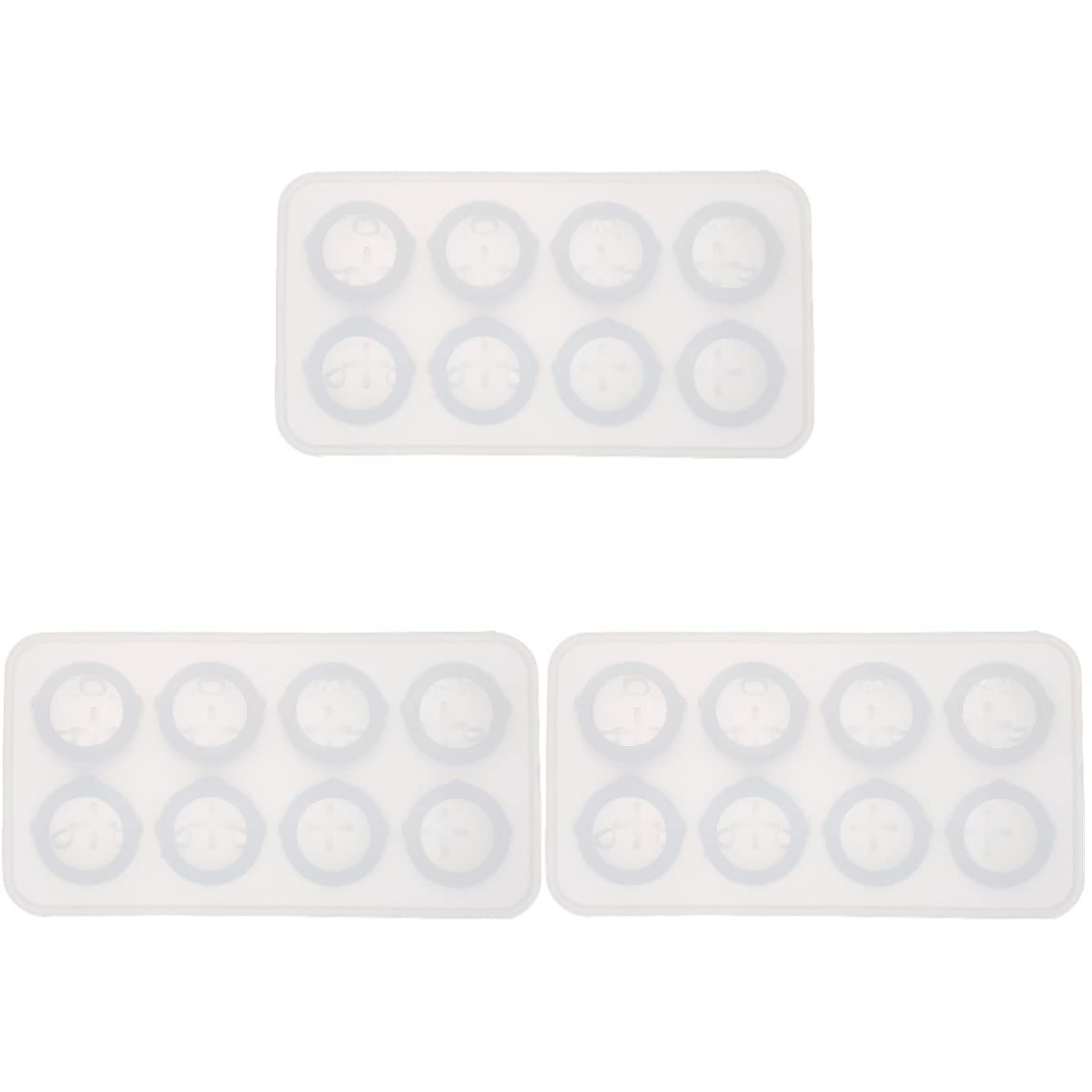 EXCEART 3-Piece Round Pendant Silicone Mold Set for DIY Epoxy Resin Jewelry Making - Earrings, Necklaces & Charms - Perfect for Handmade Jewelry Crafting and Gift Making