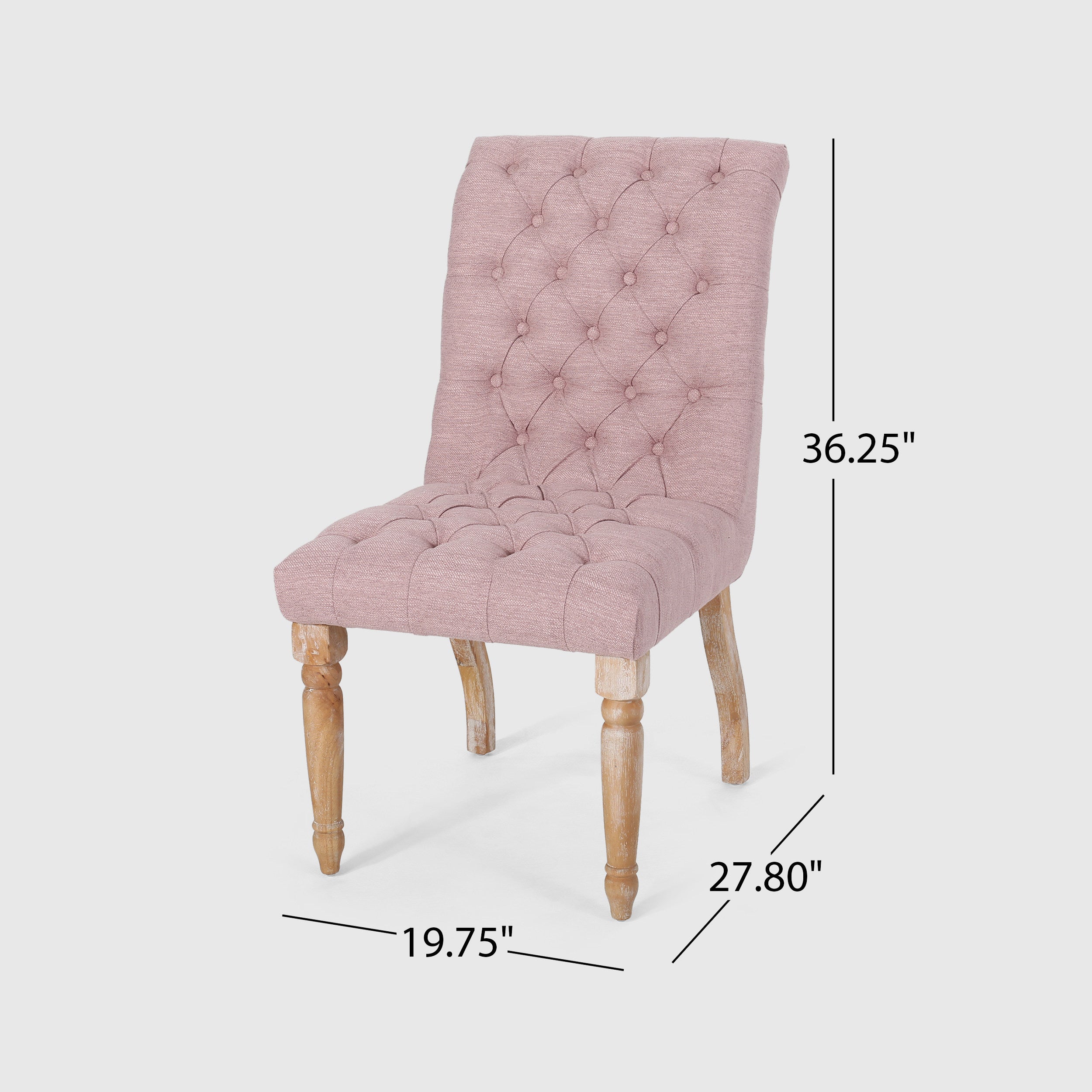 Modern Accent Chairs Set of 2 - Mid Century Style Upholstered Armchairs for Living Room, Lounge & Office - Comfortable Fabric Dining Chairs with Wooden Legs (Beige)