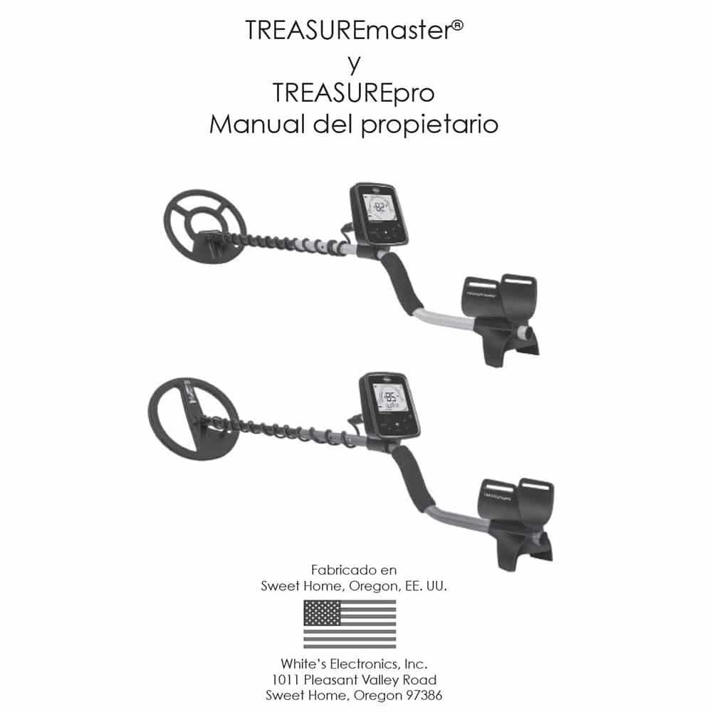 Whites TREASUREmaster & TREASUREpro Metal Detector Instruction Manual - Digital PDF Download for Treasure Hunting, Beach & Gold Prospecting