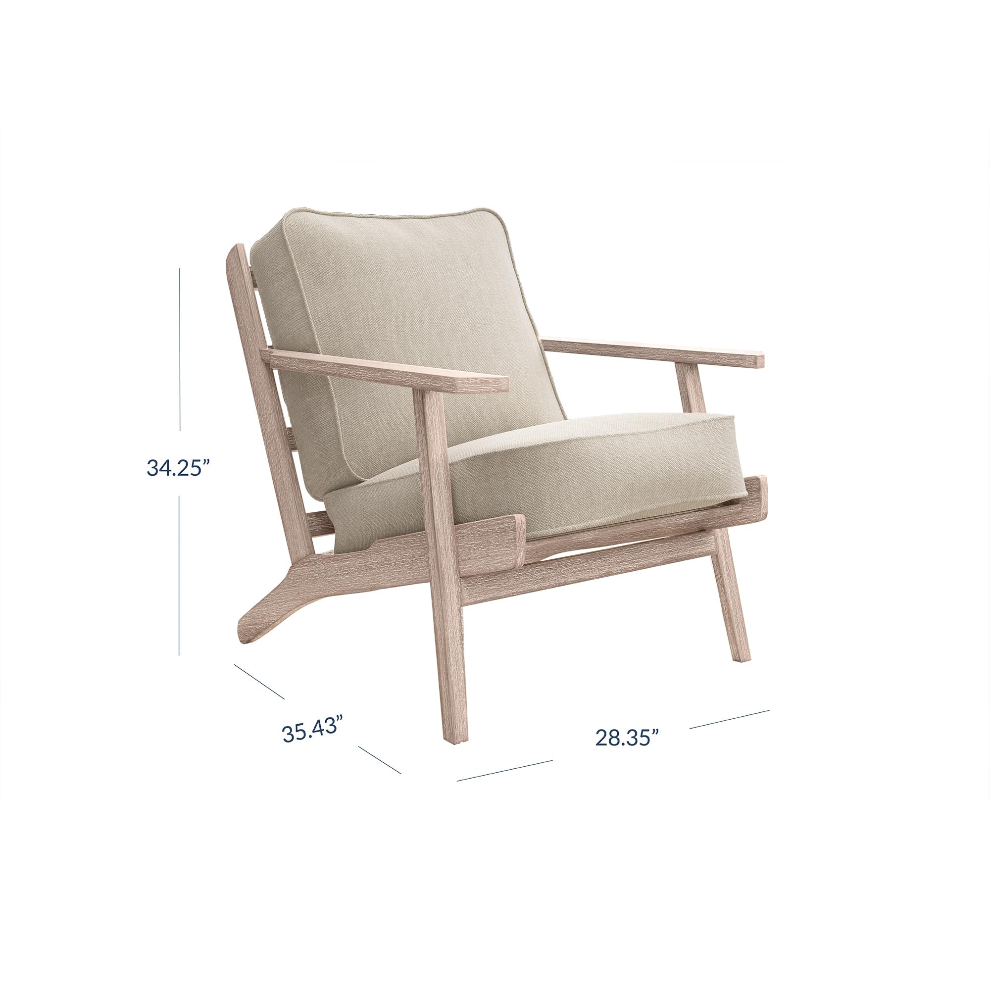 BELLEZE Mid Century Modern Chairs Set of 2 - Upholstered Linen Armchairs with Solid Wood Frame - Easy Assembly Accent Chairs for Living Room, Bedroom, Office - Maximus (Natural) | Perfect for Home Decor, Reading Nook & Guest Seating