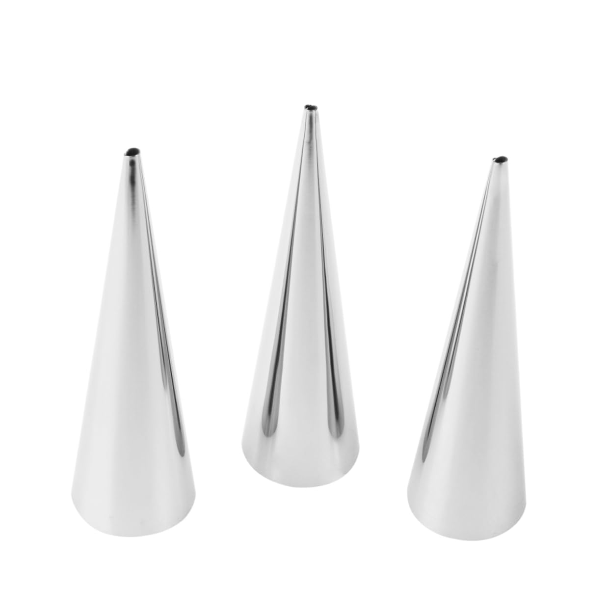 DECHOUS Stainless Steel Bread Cone Molds - Large Size Reusable Baking Pastry Shell Molds for Professional & Home Bakers | Perfect for Croissants, Eclairs, Cannoli & Dessert Presentation