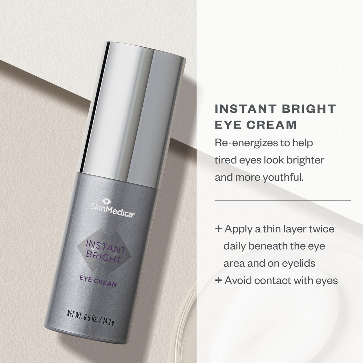 Instant Bright Eye Cream - Dark Circle & Puffiness Reduction for Men & Women - Hydrating Anti-Aging Treatment - Perfect for Morning Routine & Night Care