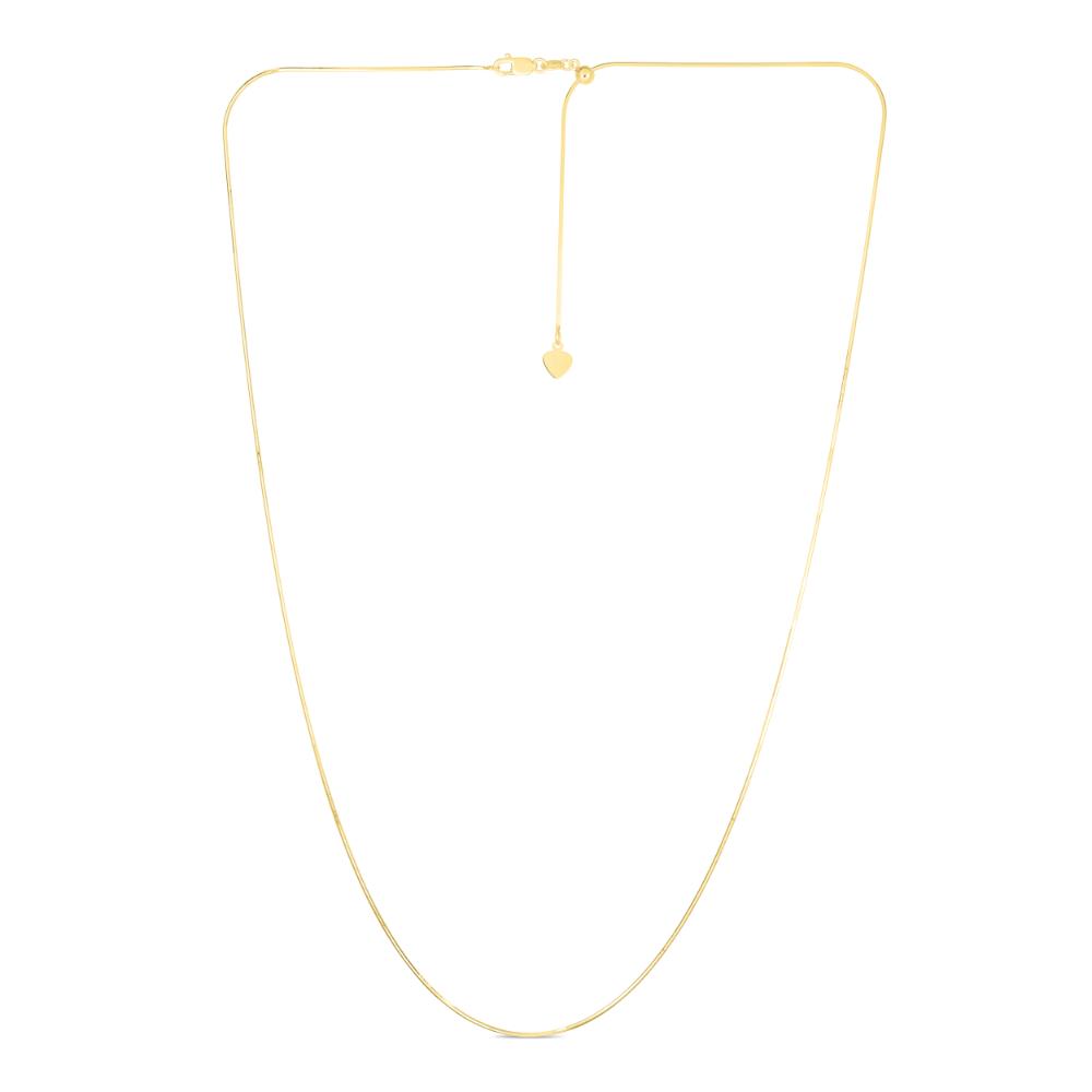 14K Gold 0.80mm Adjustable Octagonal Snake Chain Bracelet for Women - Elegant Jewelry Gift for Birthday, Anniversary & Special Occasions