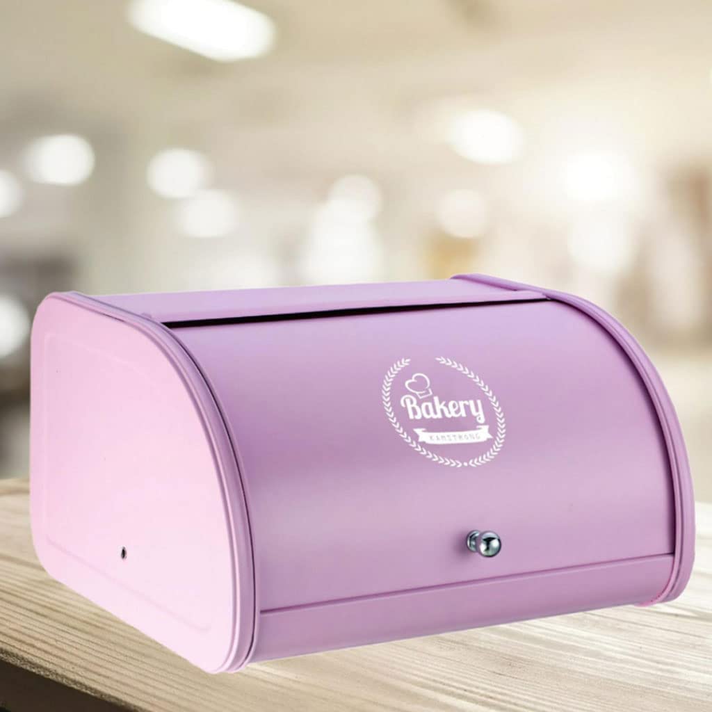POCHY Classic Roll Top Bread Box - Large Capacity Food Storage Container for Bread, Buns & Pastries | Perfect for Kitchen Countertop, Pantry & Dining Table Organization