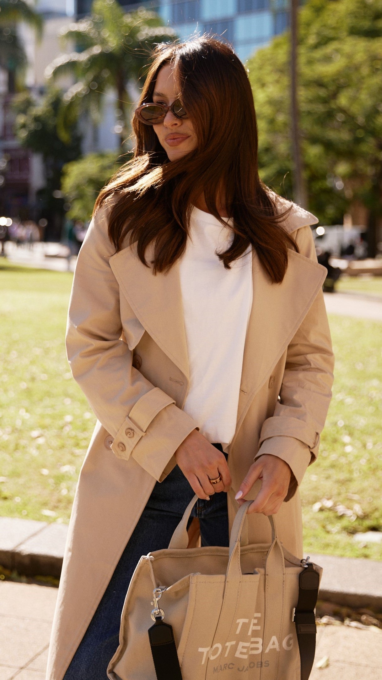 Byron Classic Camel Trench Coat for Women - Waterproof Long Coat with Belt, Perfect for Fall and Winter Fashion, Office Wear & Outdoor Activities