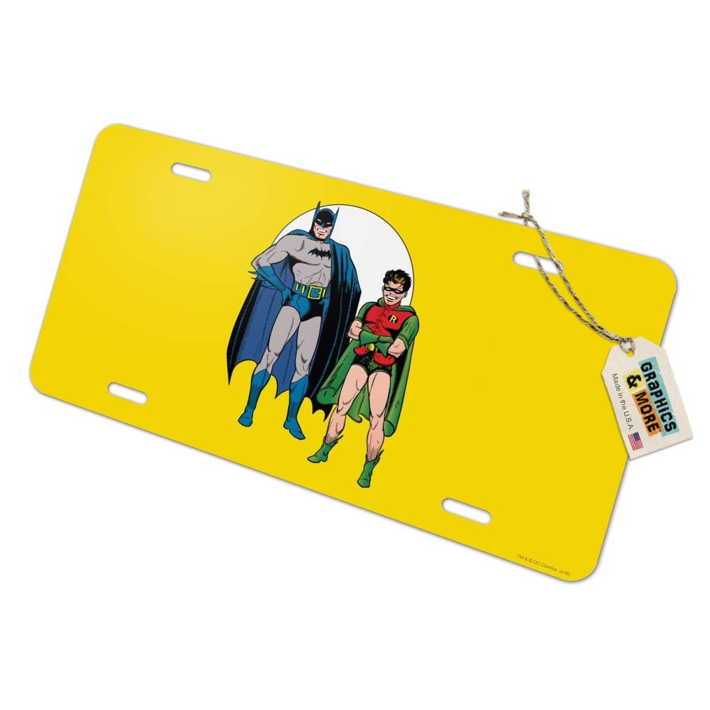Batman and Robin Novelty Metal Vanity License Plate - Custom Car Tag for Vehicles, Motorcycles & Decor - Perfect for Superhero Fans, Gifts & Man Cave Accessories