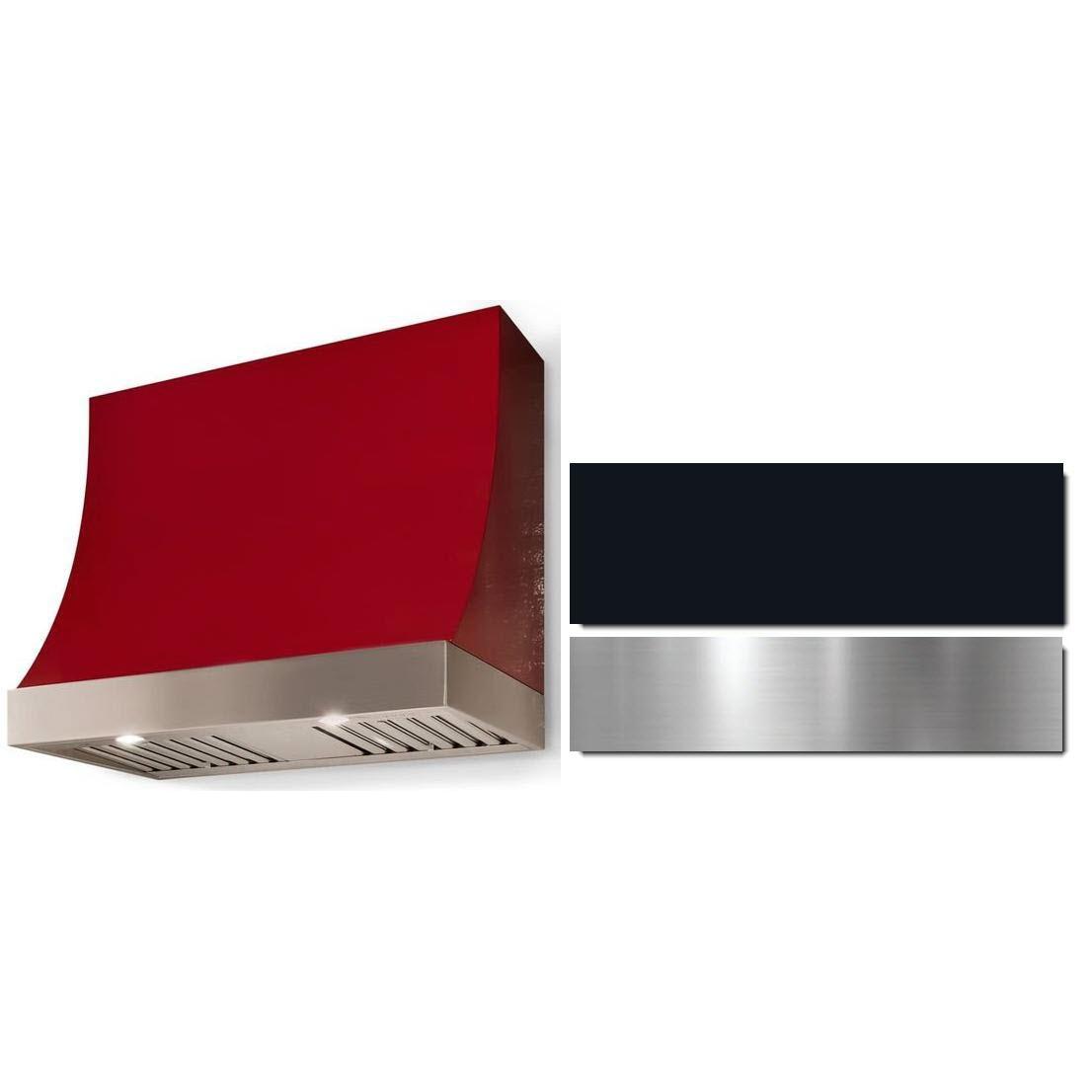 AGA 48 Inch Marquee Series Wall Mount Range Hood AH4830MRQBLKBN - Professional Stainless Steel Kitchen Vent Hood for Home Cooking, Grilling & Baking - Perfect for Modern Kitchens & Open Concept Homes