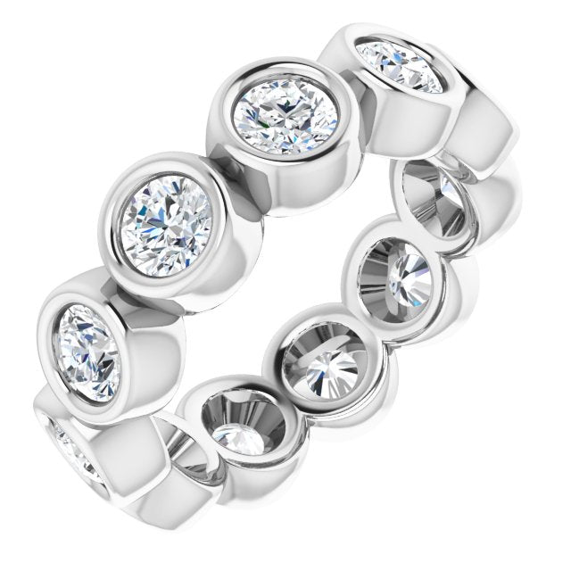 2.75 Carat Bezel Set Round Diamond Eternity Band Wedding Ring - Perfect for Anniversary Gifts, Bridal Jewelry & Special Occasions