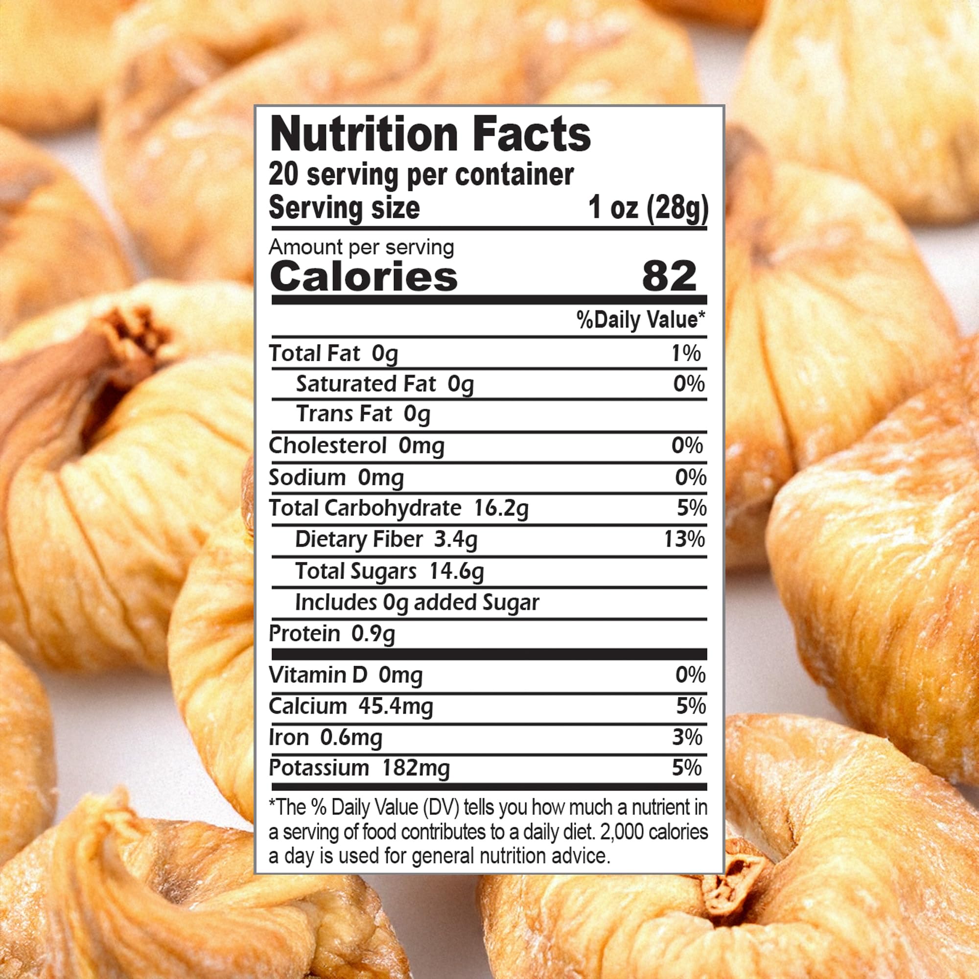 Organic Golden Soft Dried Figs - All Natural Fruit Snacks for Adults & Kids | Nut-Free, Gluten-Free, Allergen-Free | 20oz (1.25lb) | Perfect for Lunchboxes, Baking & Healthy Snacking