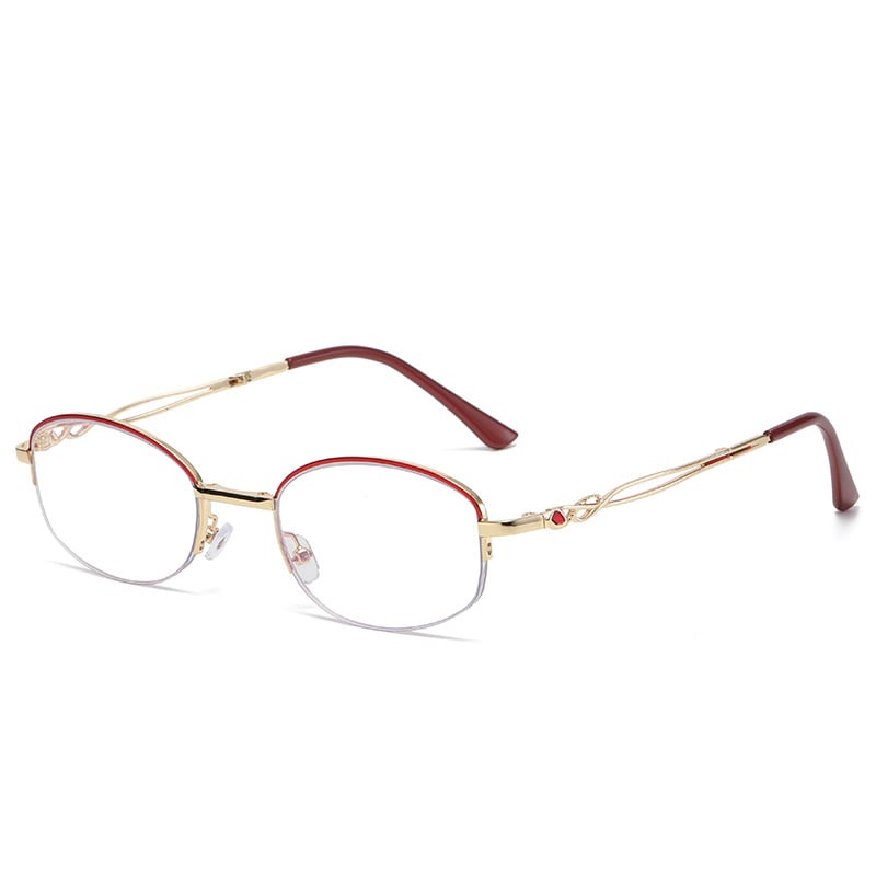 Women's HD Half Frame Folding Anti Blue Light Reading Glasses – Lightweight & Stylish for Computer Work, Reading & Screen Use