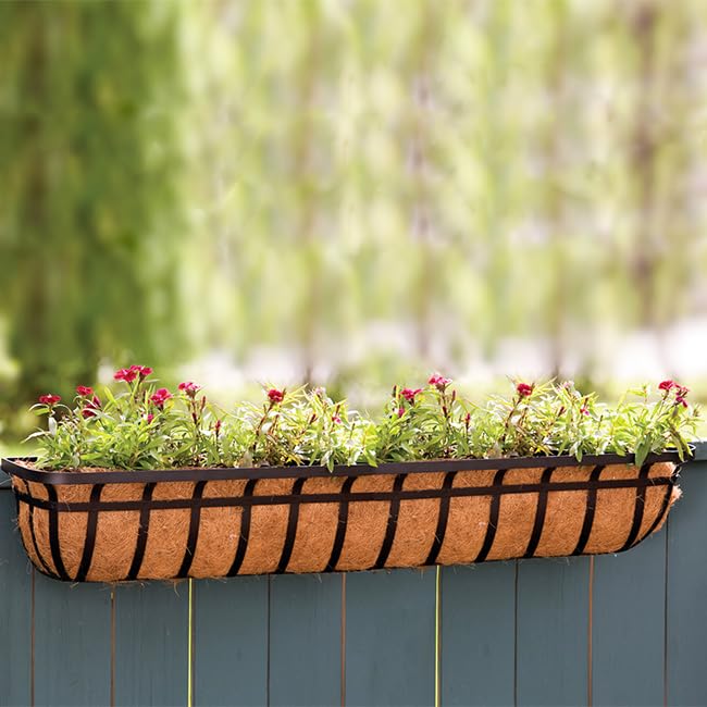Panacea 88559 Black Steel Planter Boxes - 48