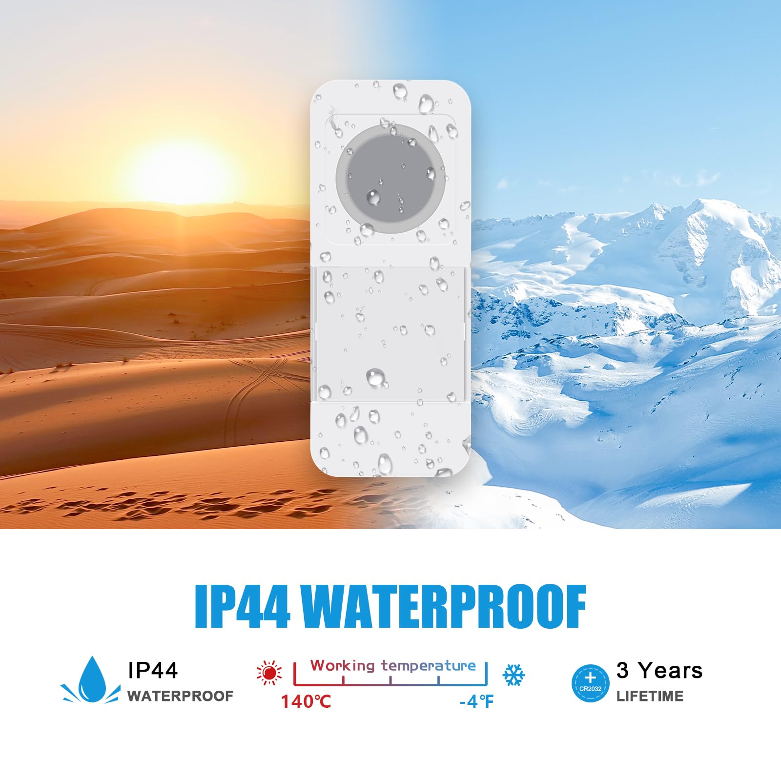 SURNICE Wireless Doorbell with LED Flash - IP44 Waterproof, 1000 FT Range, 38 Melodies, 4 Volume Levels - Ideal for Home, Office, and Apartment Security (Model 98282+90062)