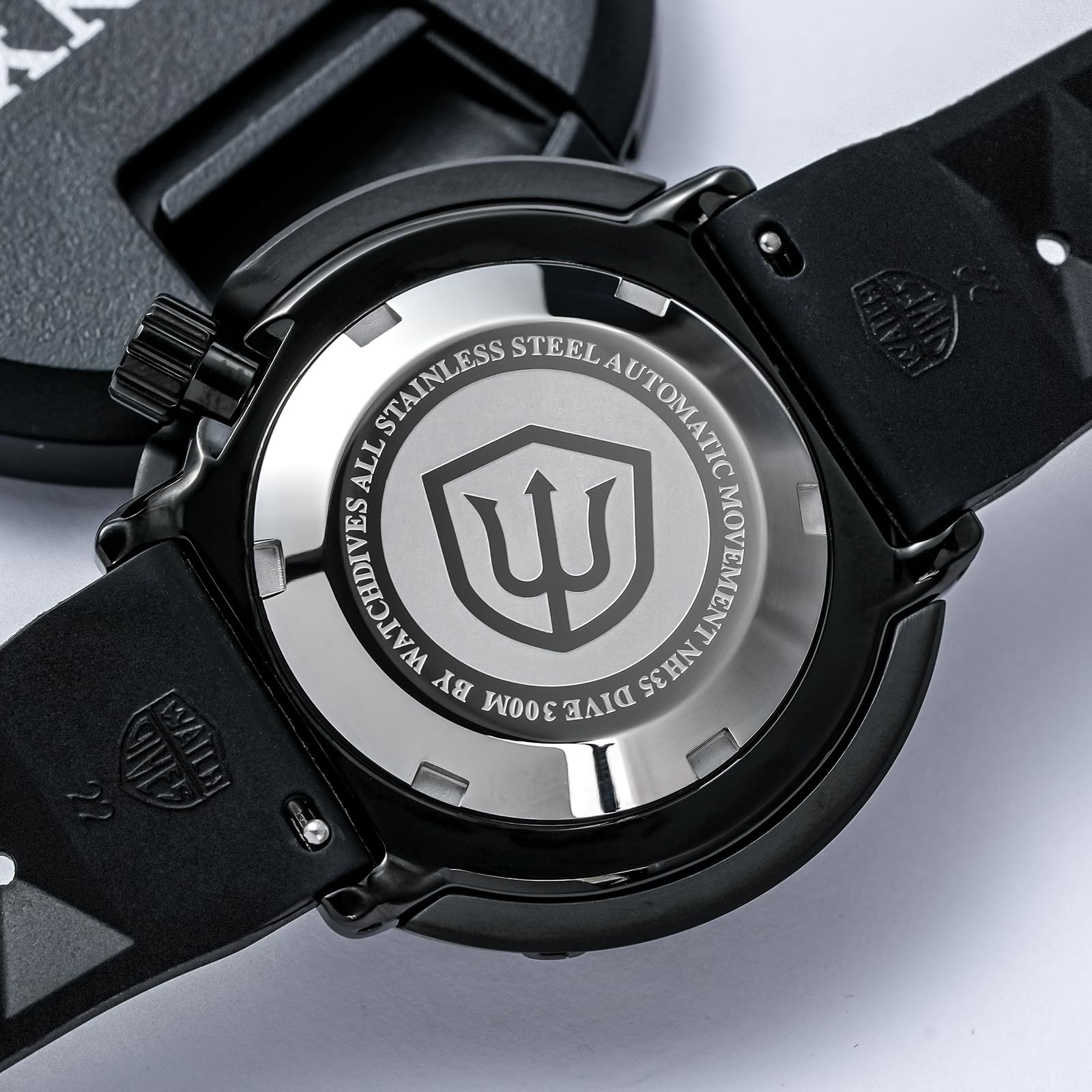 **Watchdives Men's Automatic Diver Watch NH35/NH36A Movement - 300M Waterproof, 47.5MM Case, Sapphire Crystal, Luminous Hands - Perfect for Scuba Diving, Swimming & Outdoor Adventures**