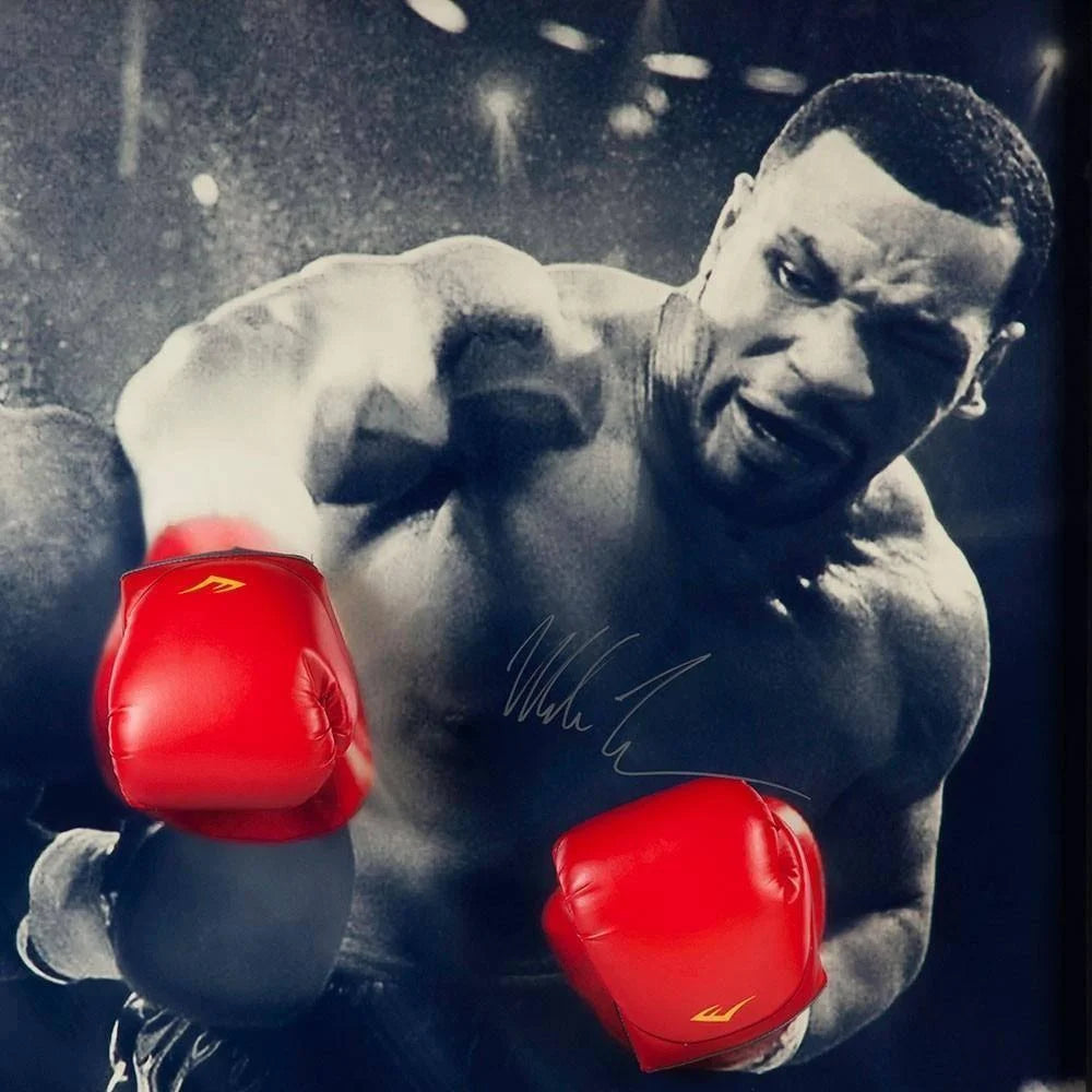 Mike Tyson Autographed Boxing Glove - Framed with UDA COA - Signed Memorabilia for Sports Collectors & Boxing Fans - Perfect for Man Cave, Sports Bar, or Gift for Boxing Enthusiasts