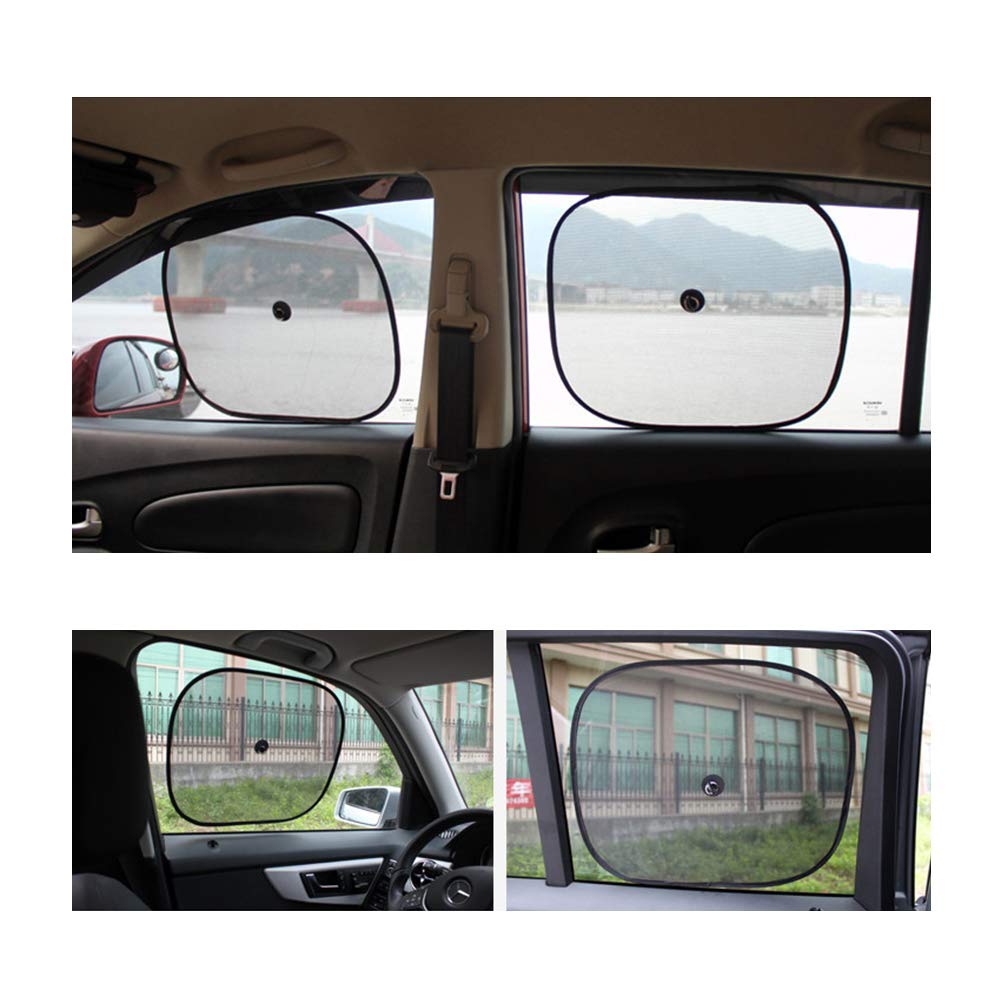 2PCS Universal Car Window Sun Shade - Breathable Mesh UV Protection for Baby & Kids (44cm×36cm) | Blocks Sun Glare & Heat | Perfect for Road Trips, Summer Driving & Child Safety