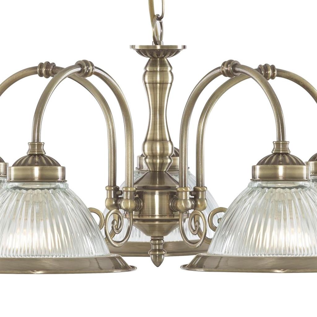 Vintage Style 3/5Lt Multi-Arm Pendant Light - Antique Brass & Satin Silver Finish for Kitchen Island, Dining Room, or Bar Lighting
