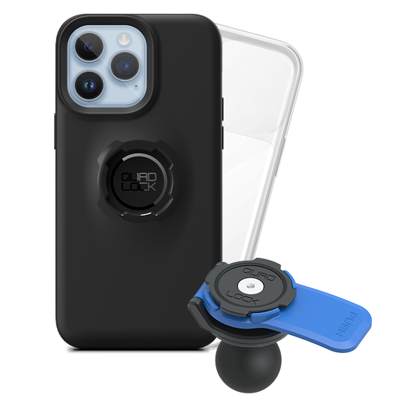 1 Ball Motorcycle Phone Mount Kit - Universal Adjustable Handlebar Holder for iPhone & Smartphones - Perfect for GPS Navigation & Hands-Free Riding