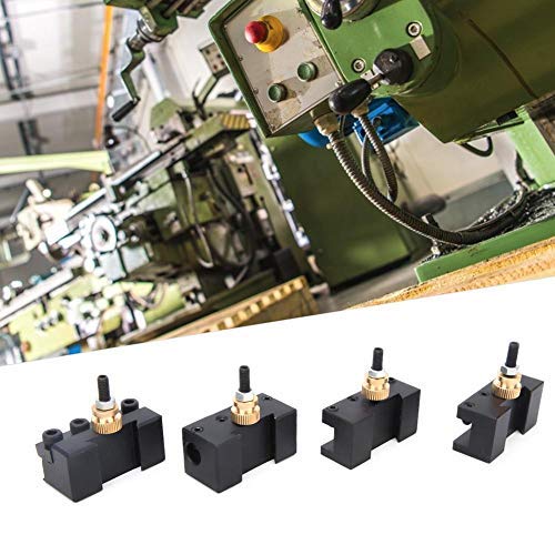 4PCS Lathe Tool Holder Set - Wedge & Piston Type for Lathe Up Post, Cut Off, Boring & Turning | Quick Attach CNC Metalworking Tools | Workshop & DIY Machining Projects