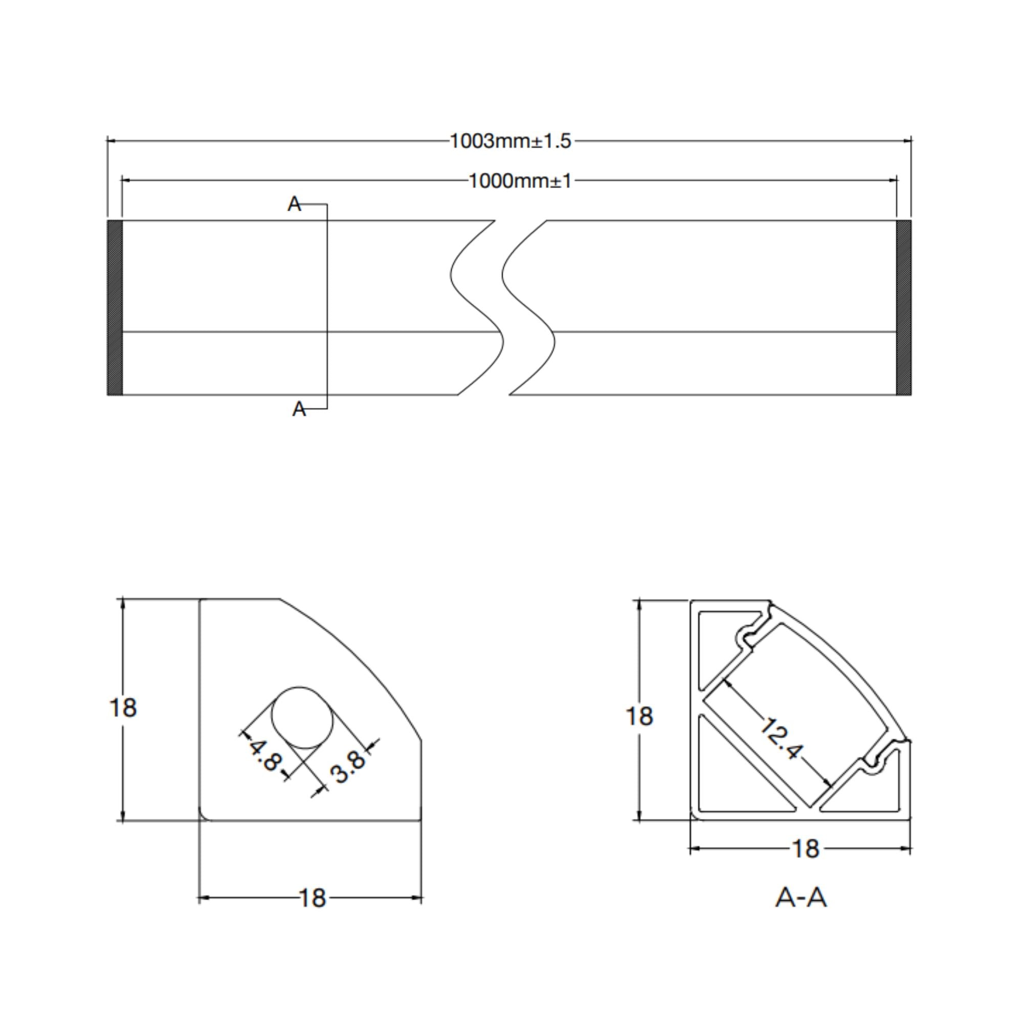 40-45 Degree Angled Aluminum Channel - 5 Pack for DIY Projects, Shelving & Home Improvement (Heavy Duty Metal Trim)