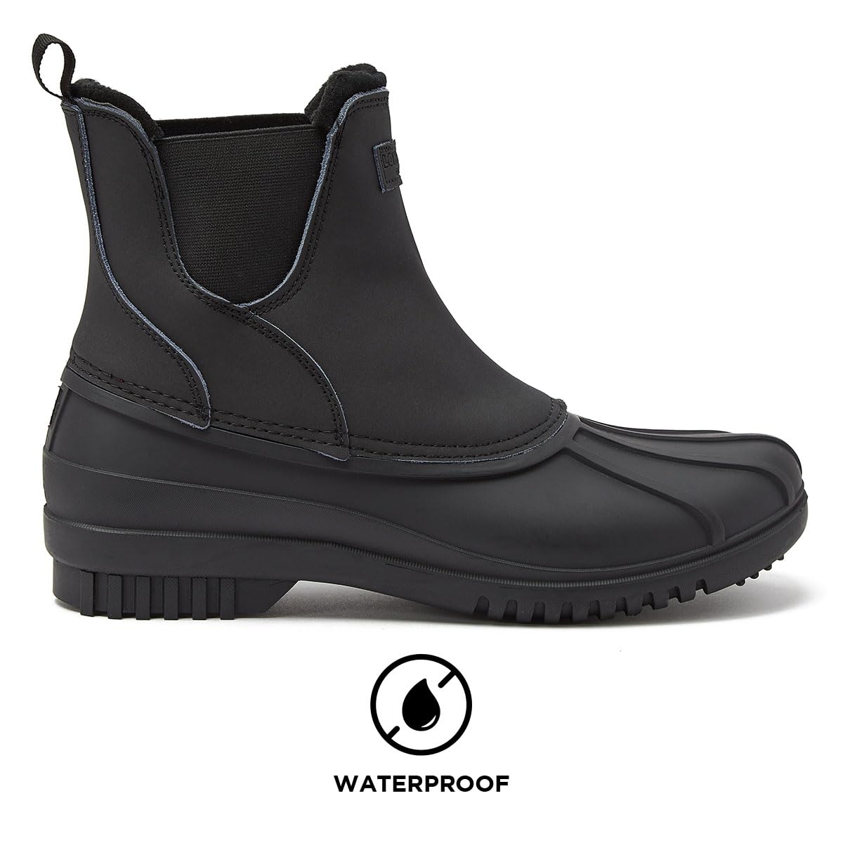 **LONDON FOG Men's Tyler Slip-On Waterproof Chelsea Duck Boots - Insulated Leather Winter Snow Boots for Rain & Snow | Perfect for Hiking, Commuting & Outdoor Adventures**