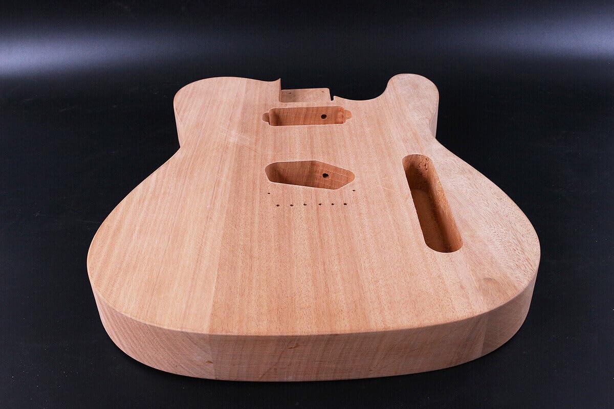 Premium Mahogany T-Style Electric Guitar Body Blank - Unfinished Solid Wood Replacement for DIY Guitar Projects | Perfect for Custom Builds, Upgrades & Luthier Work
