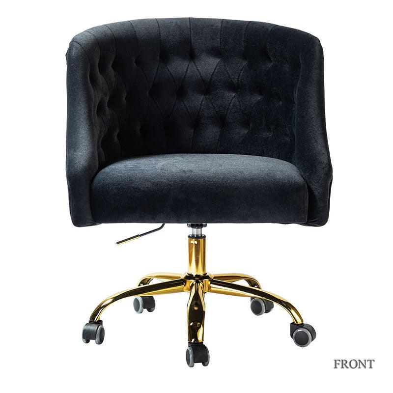Penelope Velvet Tufted Office Chair - Ergonomic Executive Desk Chair with Lumbar Support - Perfect for Home Office, Gaming & Workspace Comfort