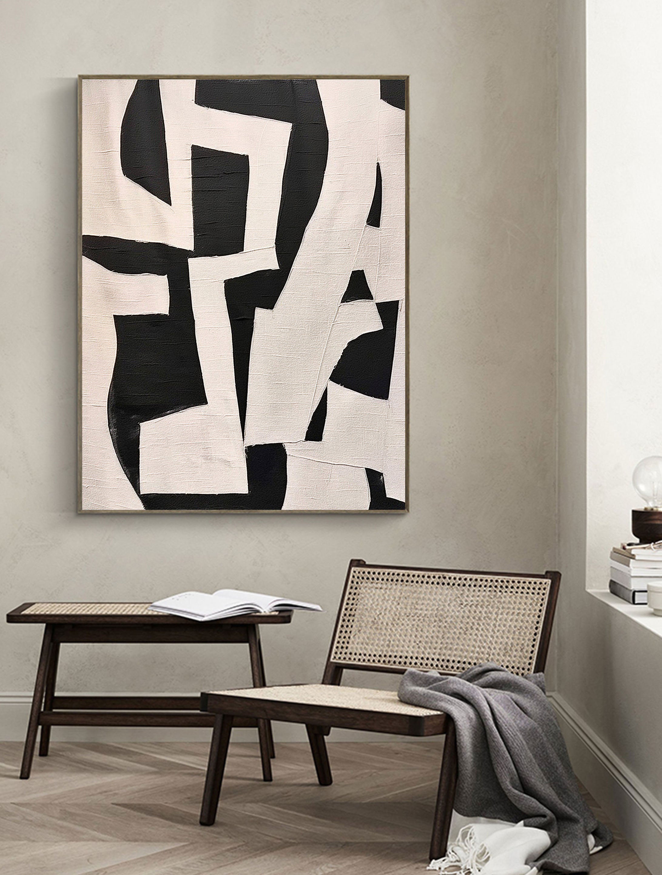Beige & Brown Abstract Wall Art Print #BB039 - Modern Home Decor for Living Room, Bedroom & Office